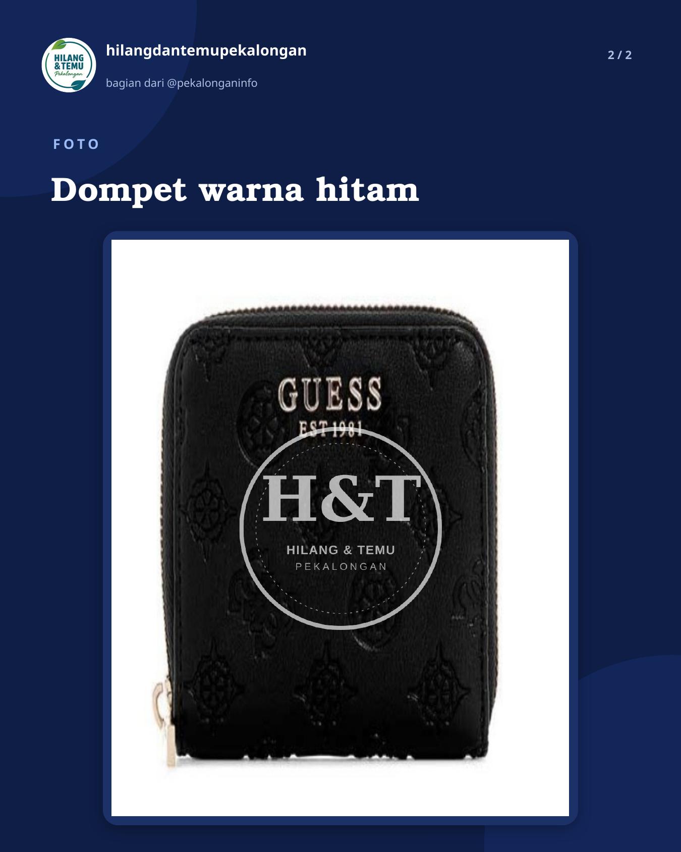 Slide 2 laporan Dompet warna hitam