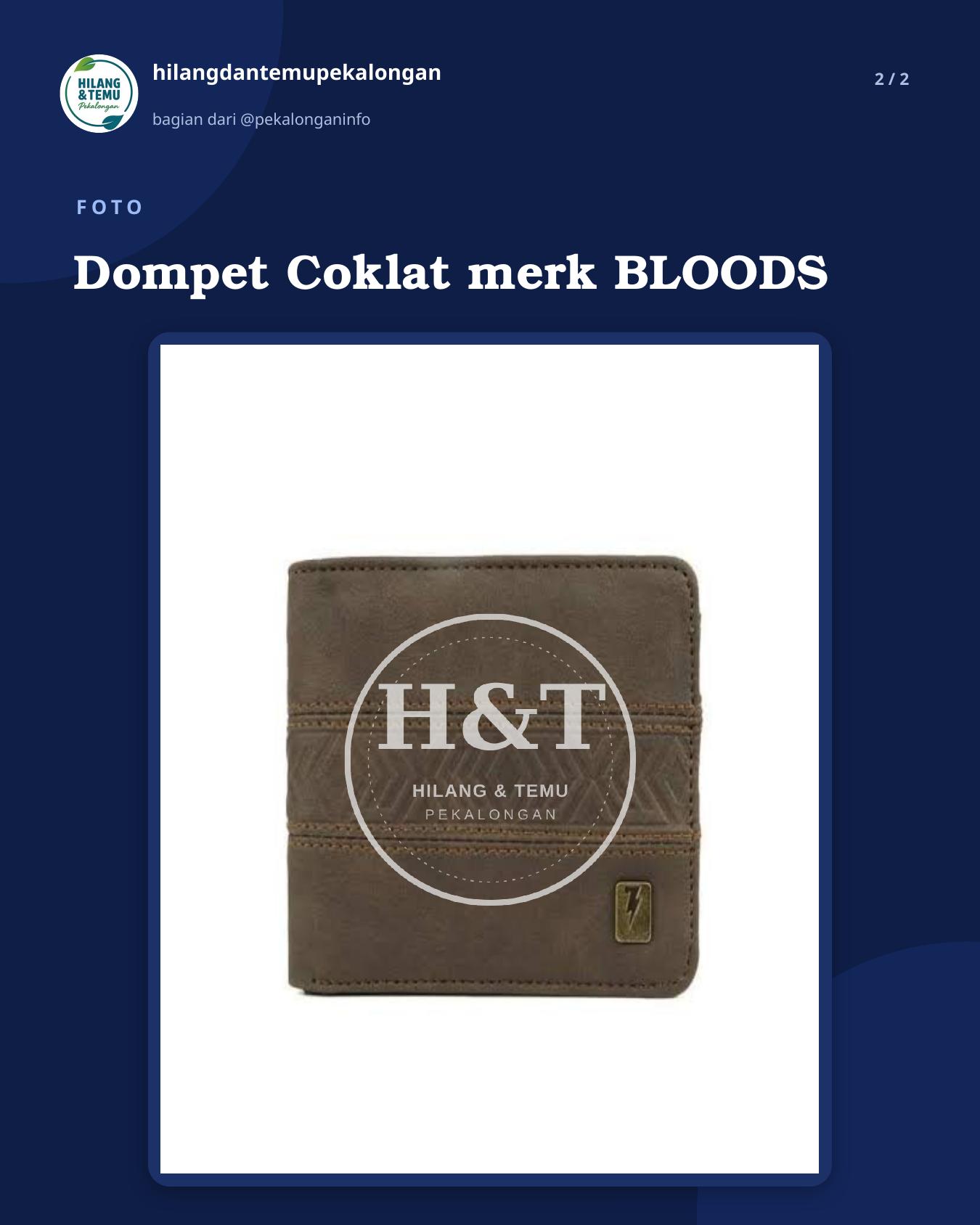 Slide 2 laporan Dompet Coklat merk BLOODS
