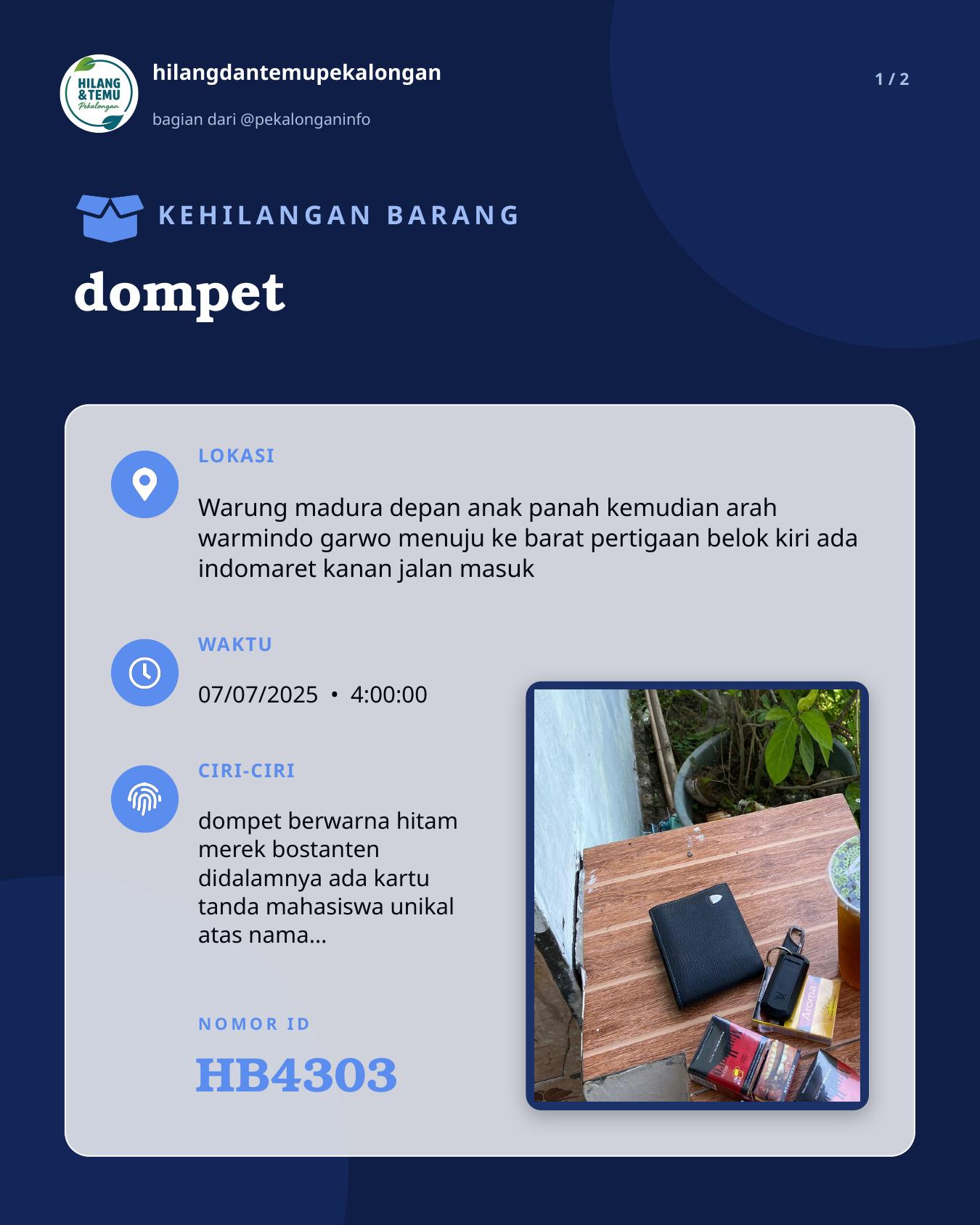 Slide 1 laporan dompet