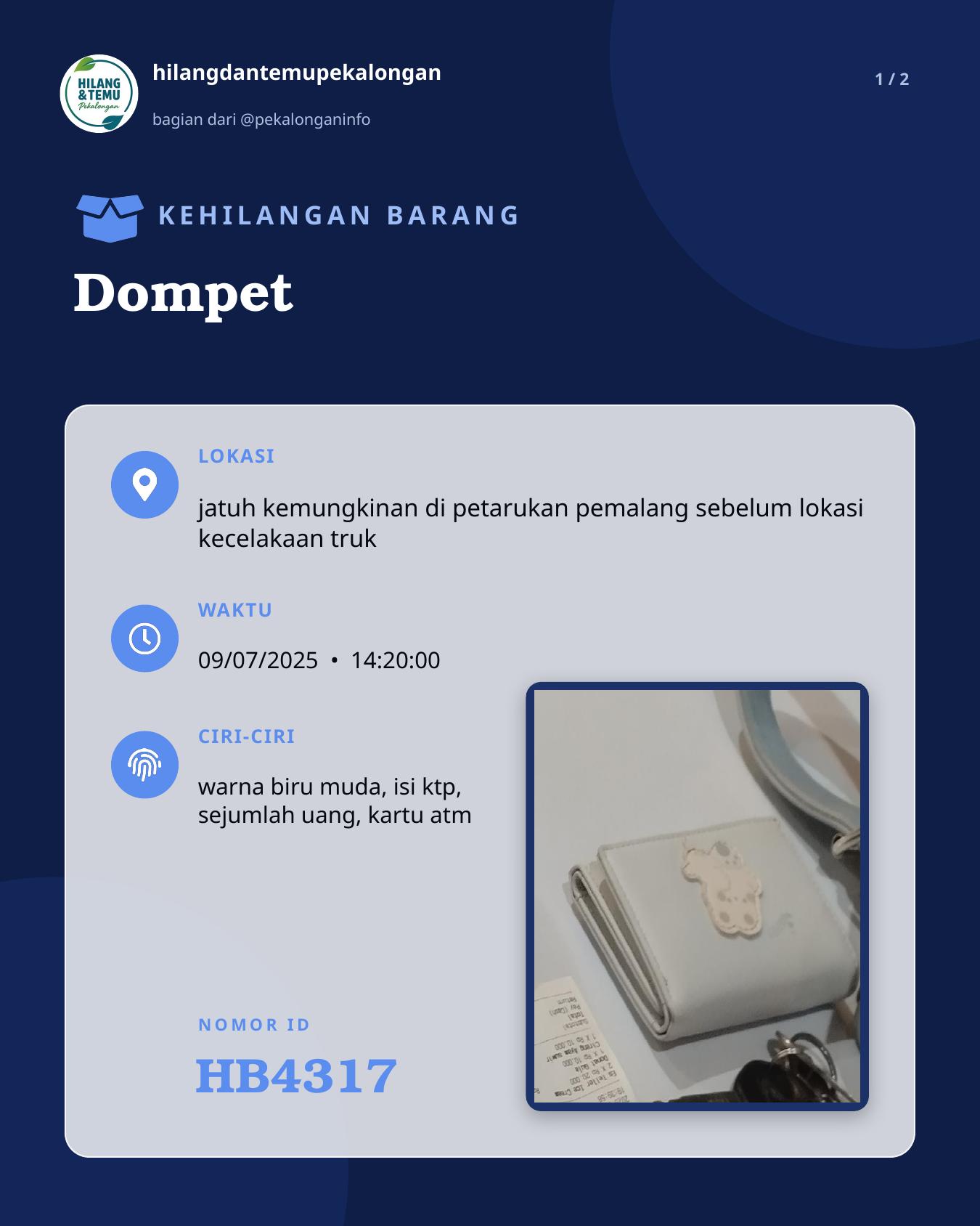 Slide 1 laporan Dompet