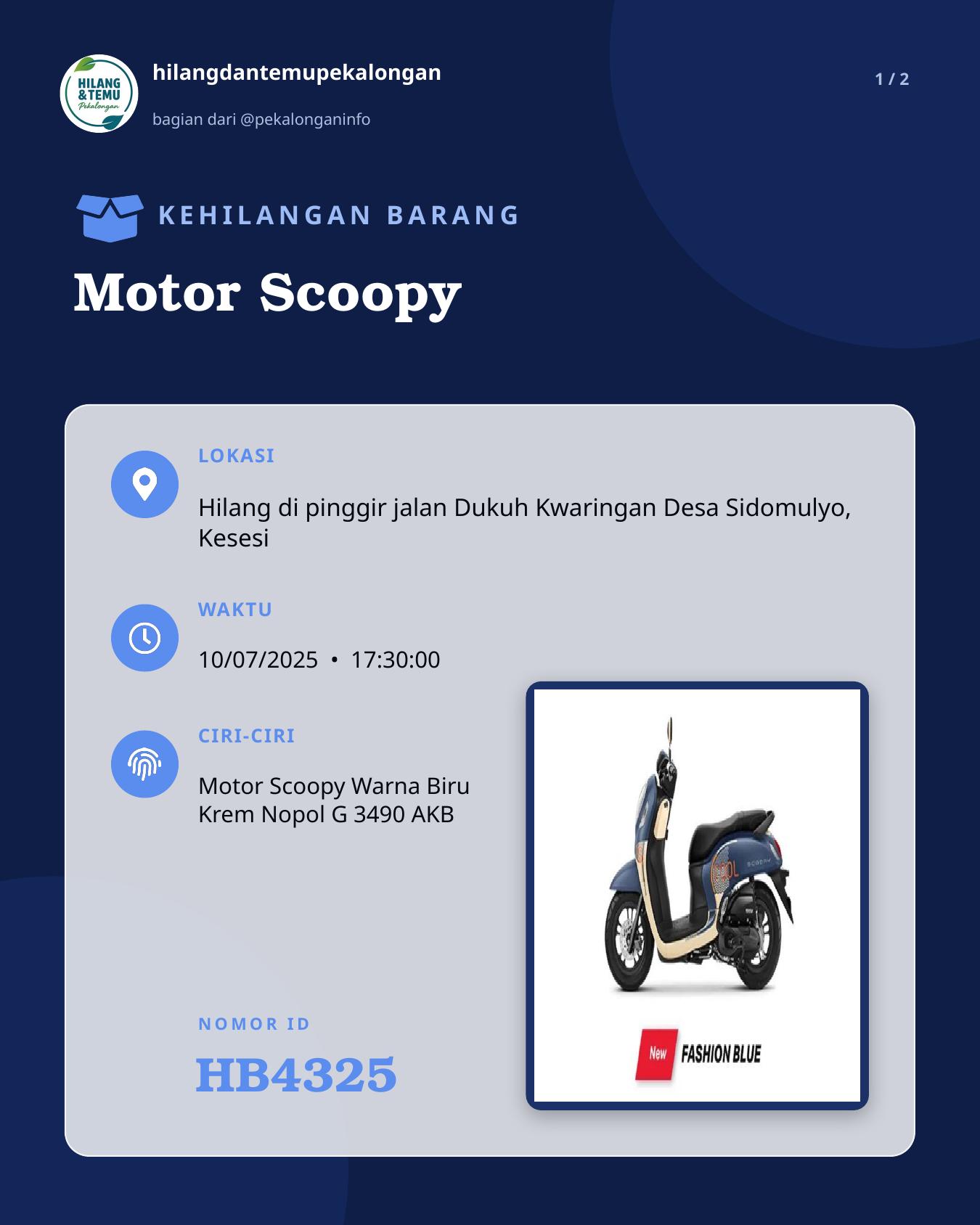 Slide 1 laporan Motor Scoopy