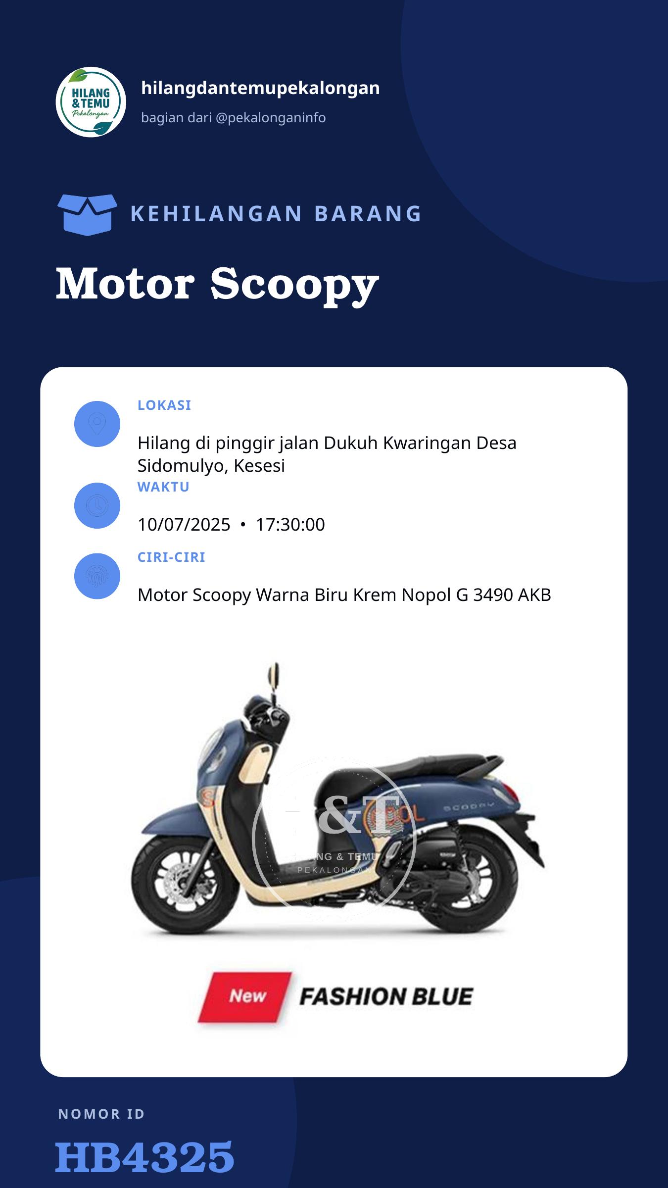 Story 9:16 laporan Motor Scoopy