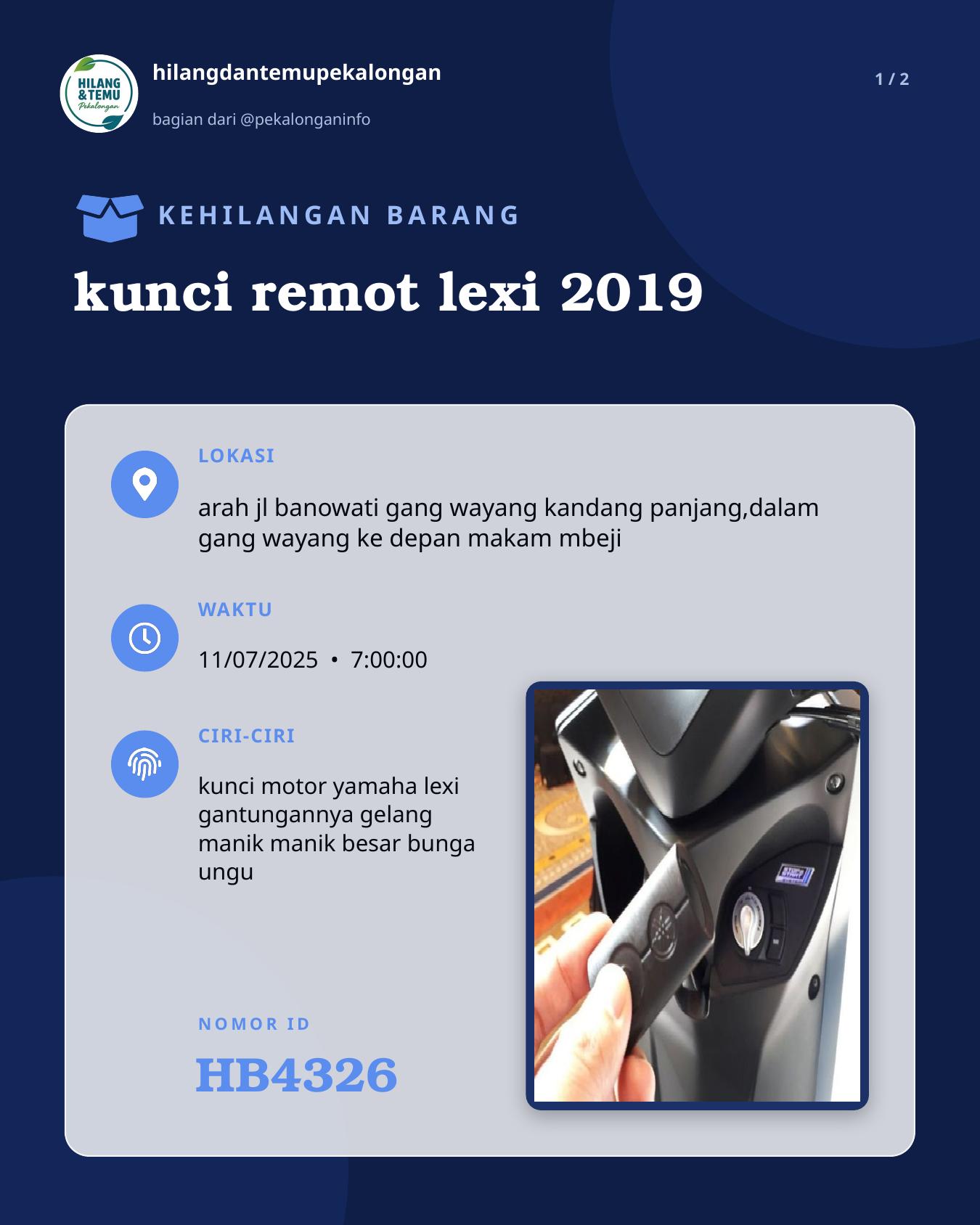 Slide 1 laporan kunci remot lexi 2019