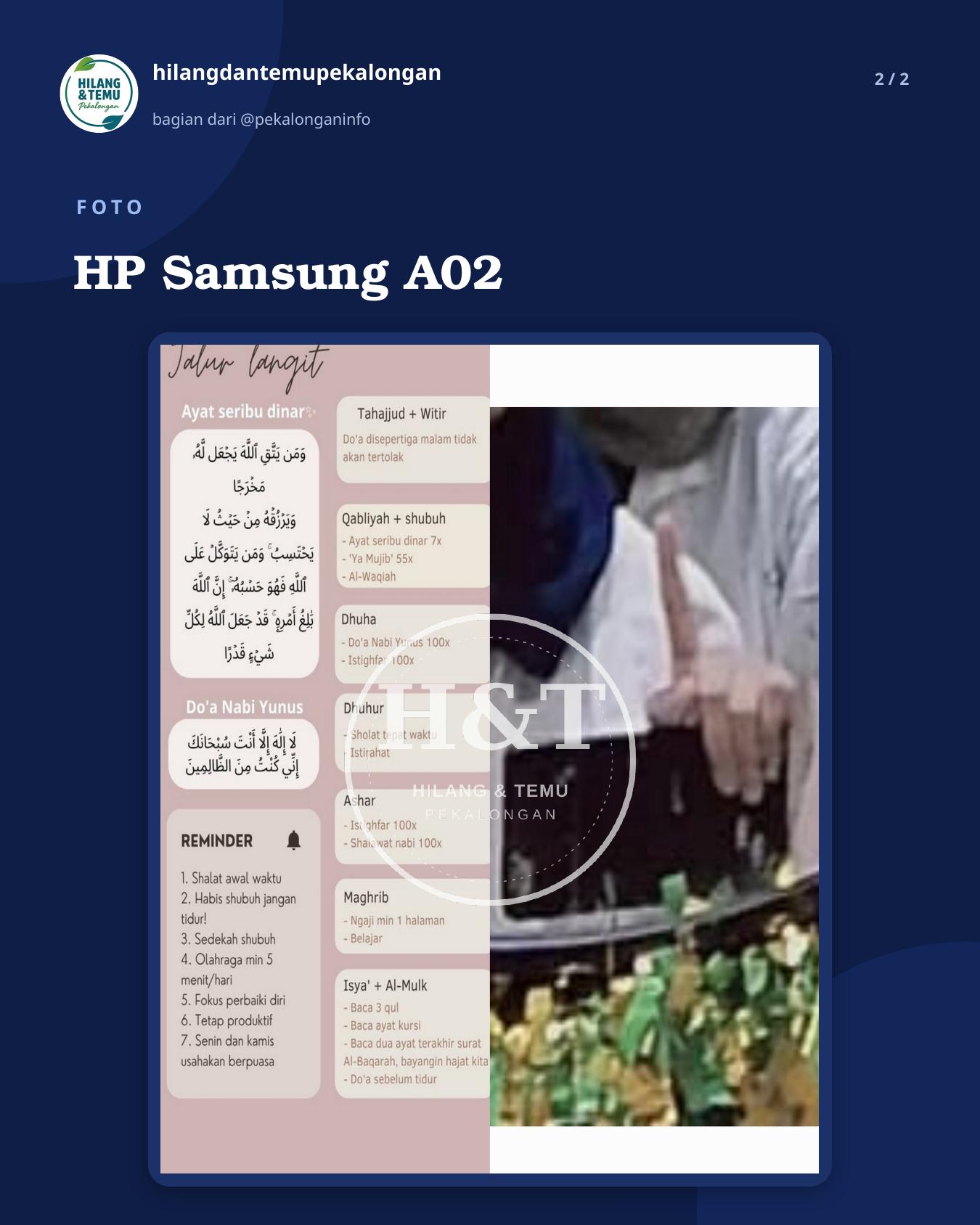 Slide 2 laporan HP Samsung A02