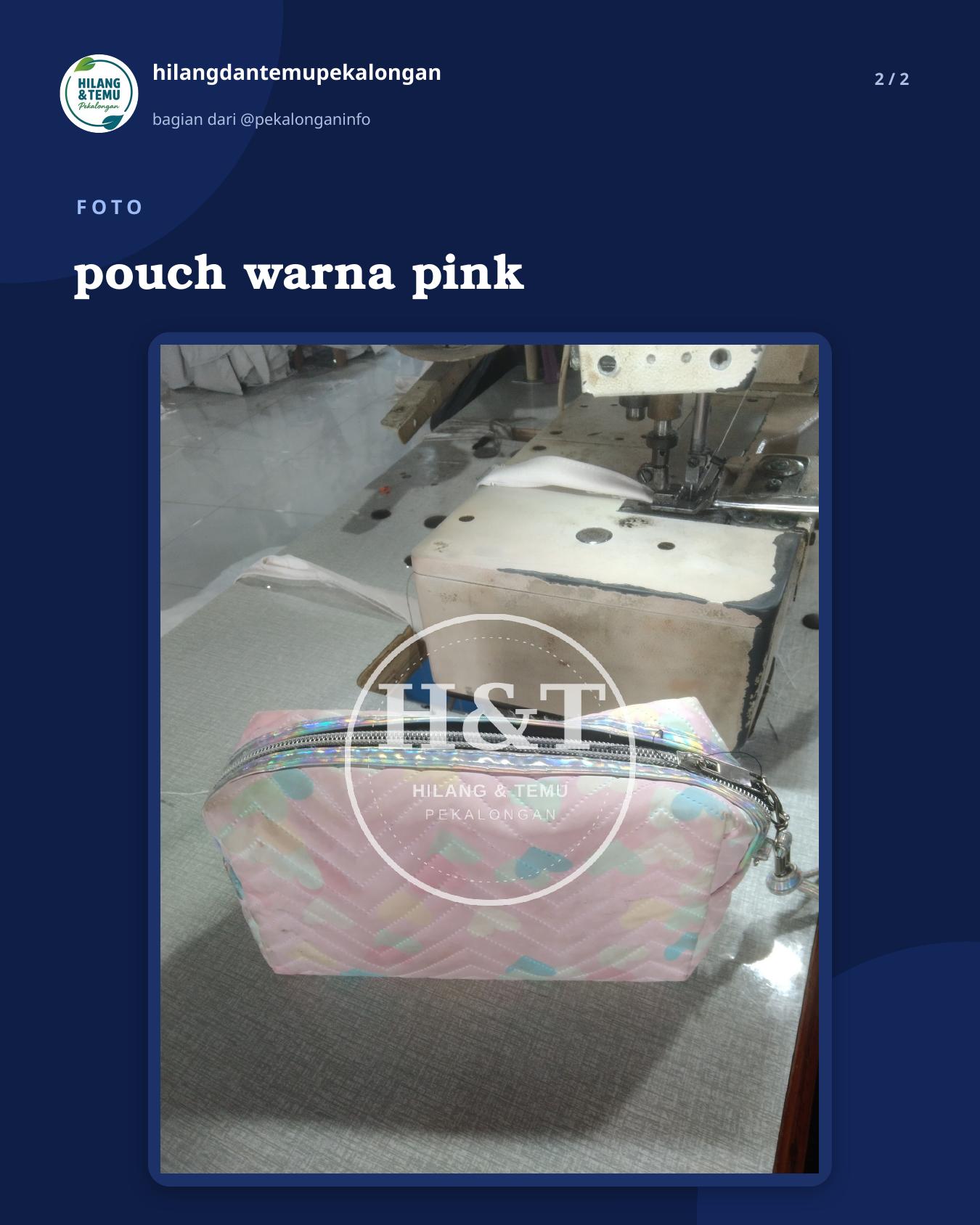Slide 2 laporan pouch warna pink