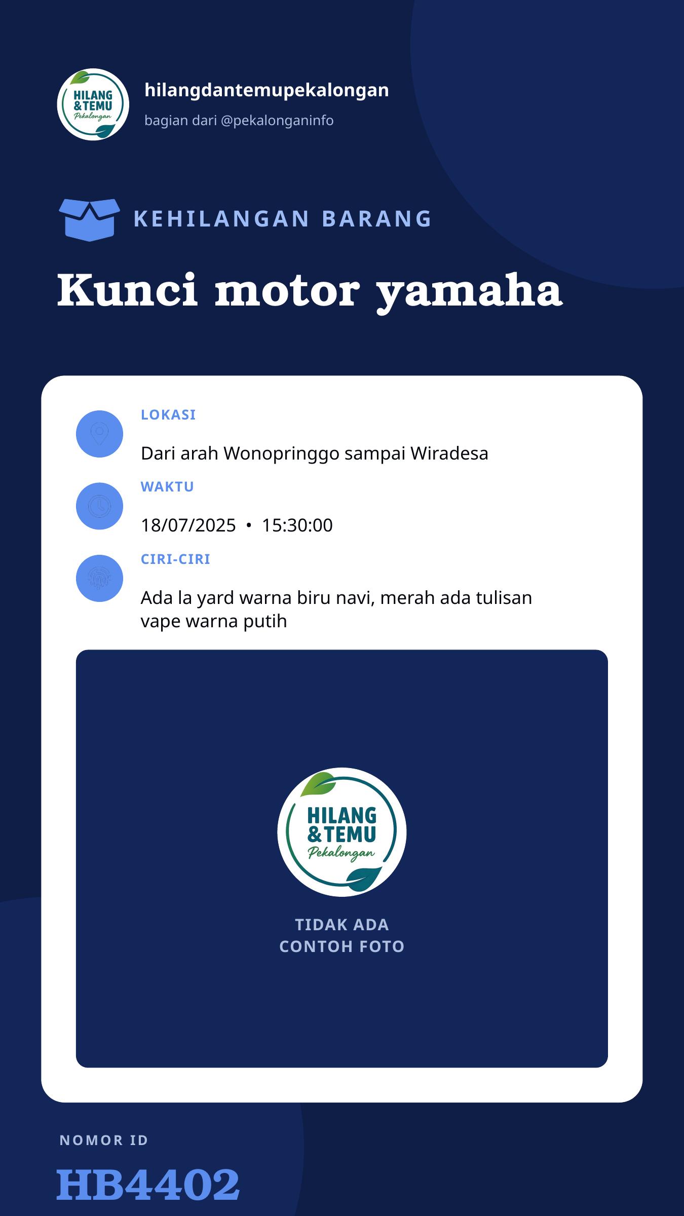 Story 9:16 laporan Kunci motor yamaha