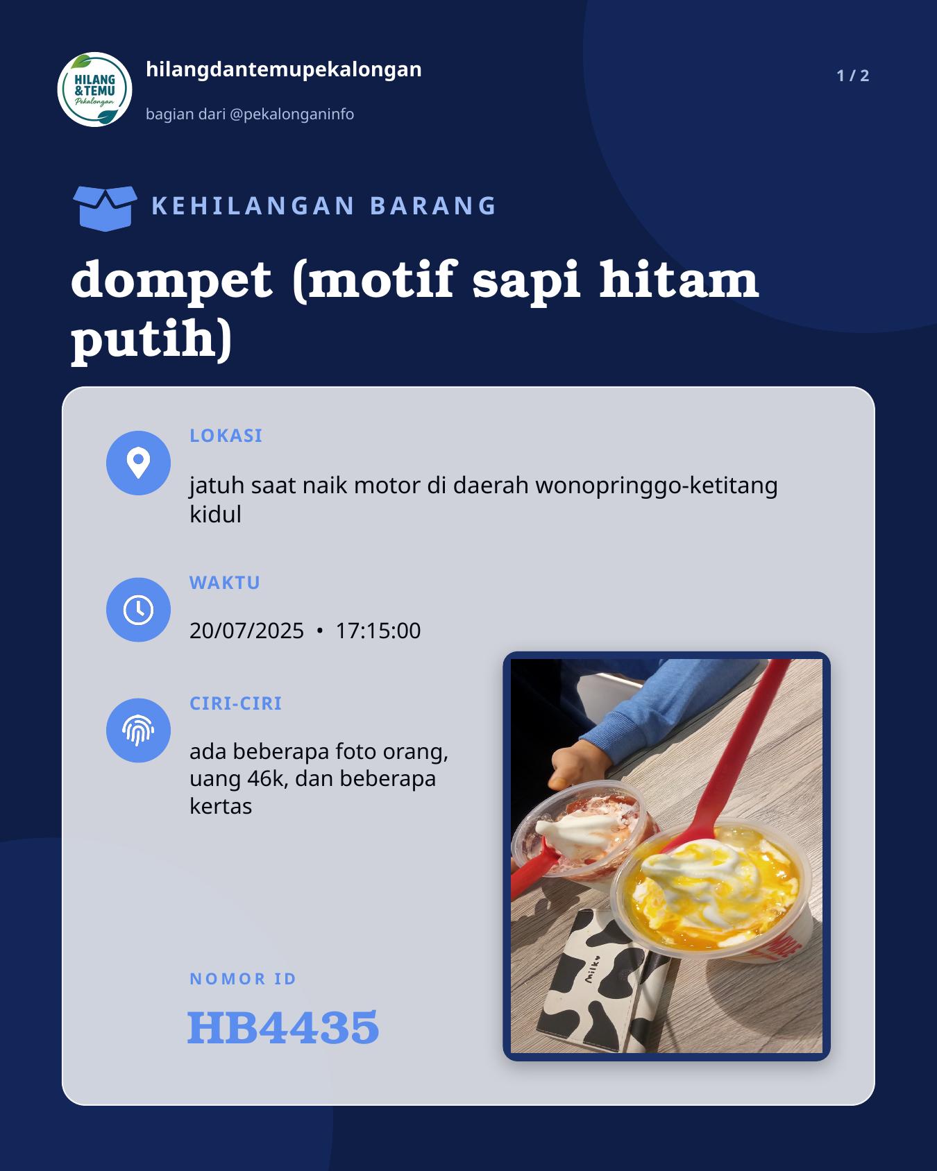 Slide 1 laporan dompet (motif sapi hitam putih)