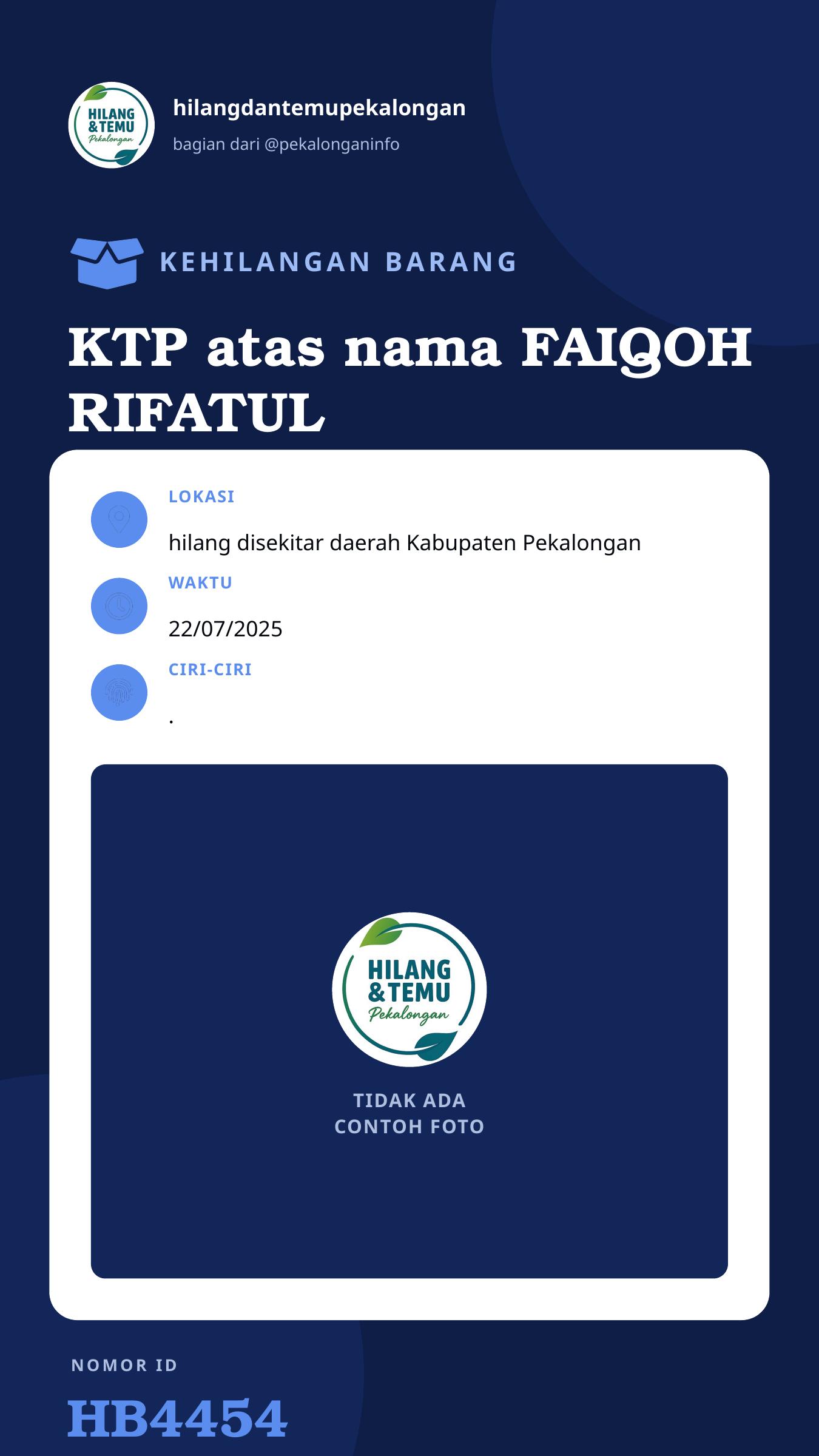 Story 9:16 laporan KTP atas nama FAIQOH RIFATUL MUNA