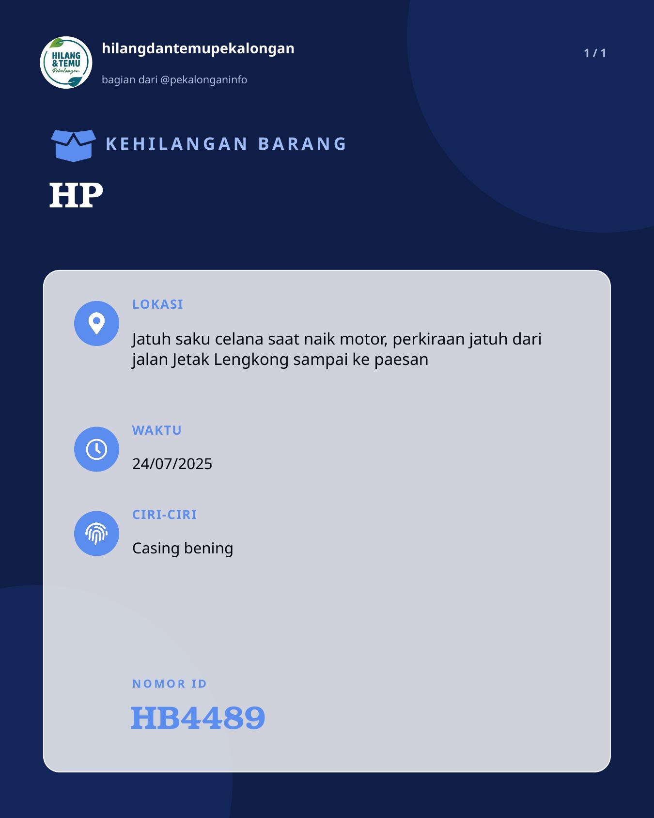 Slide laporan HP (HB4489)