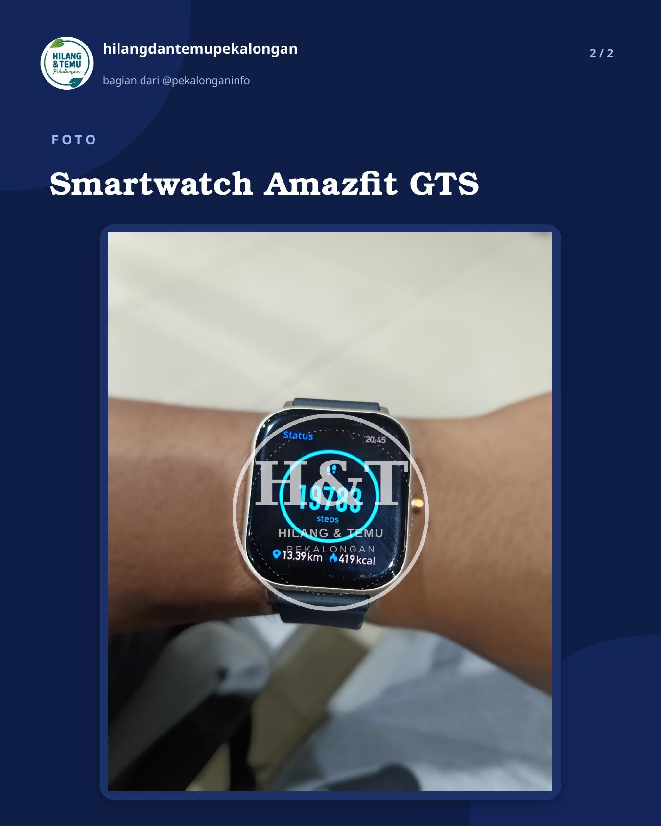 Slide 2 laporan Smartwatch Amazfit GTS