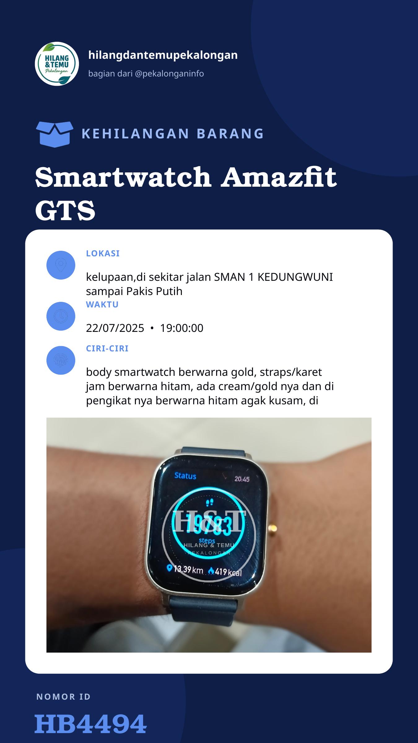 Story 9:16 laporan Smartwatch Amazfit GTS