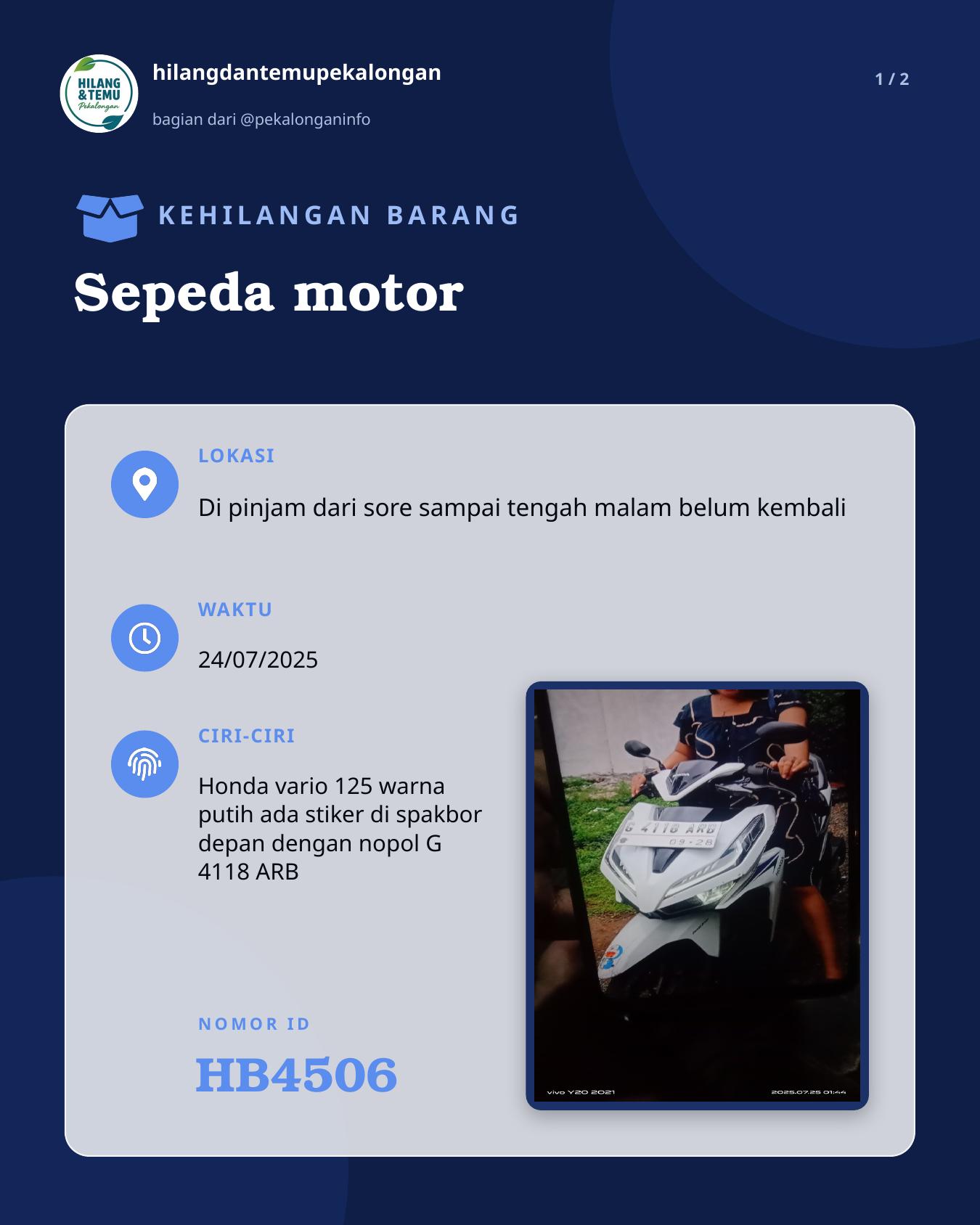 Slide 1 laporan Sepeda motor