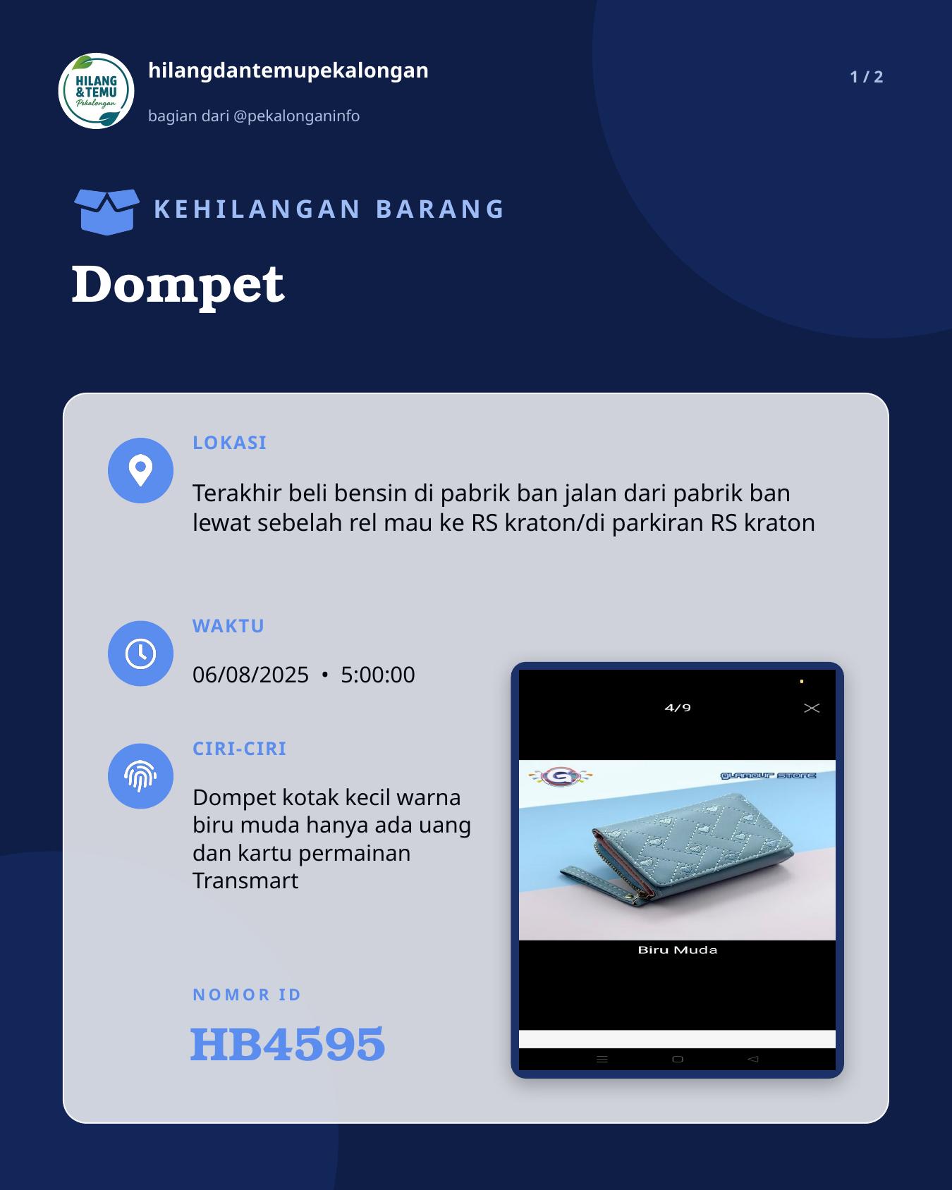Slide 1 laporan Dompet