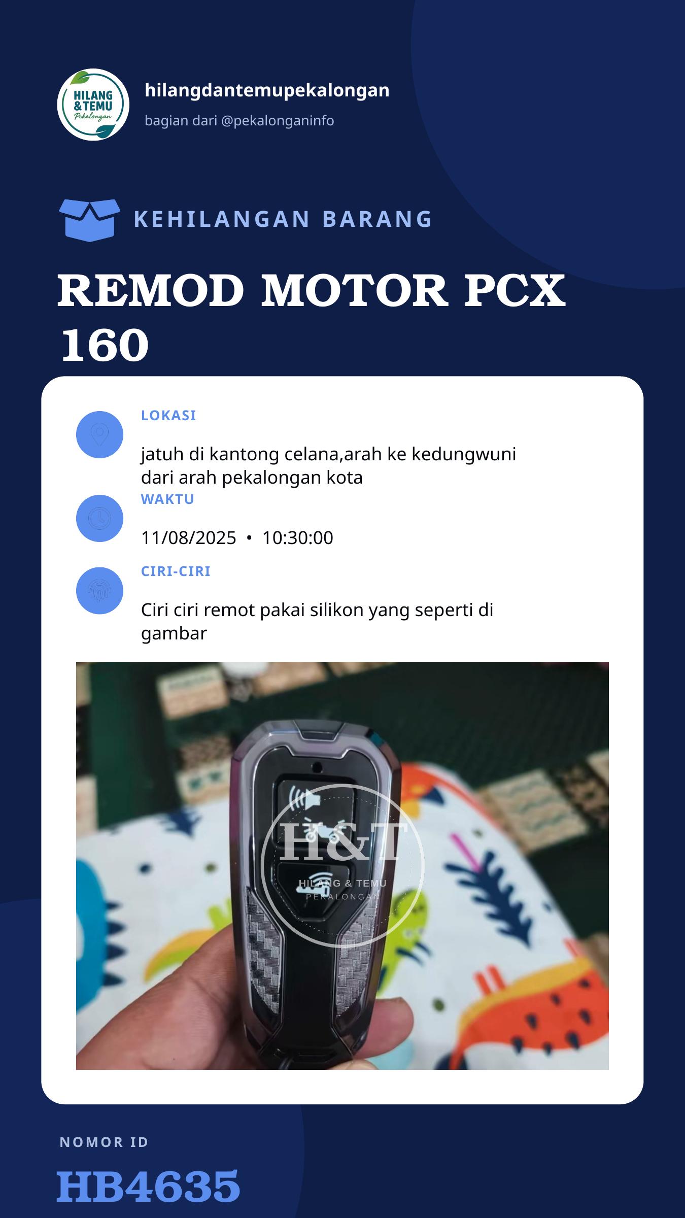 Story 9:16 laporan REMOD MOTOR PCX 160