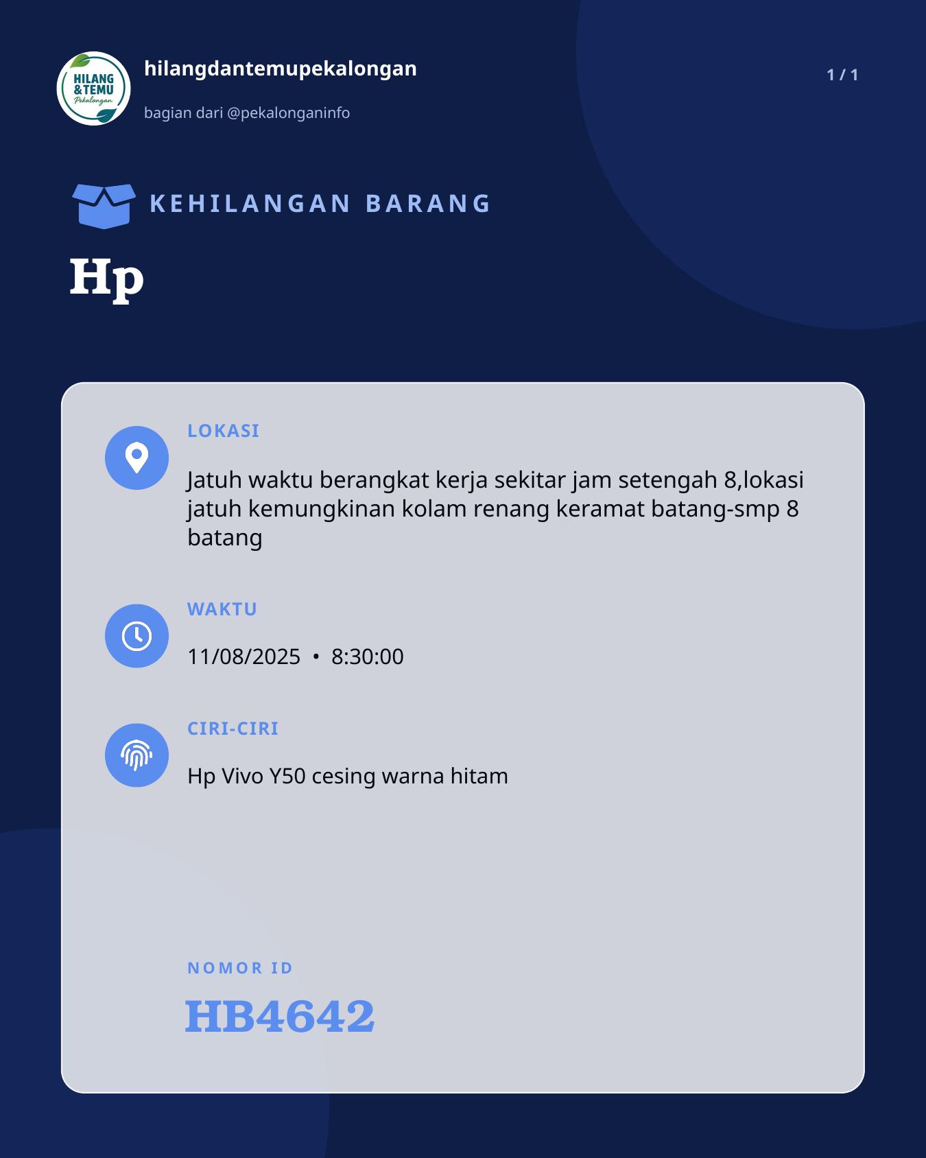Slide laporan Hp (HB4642)