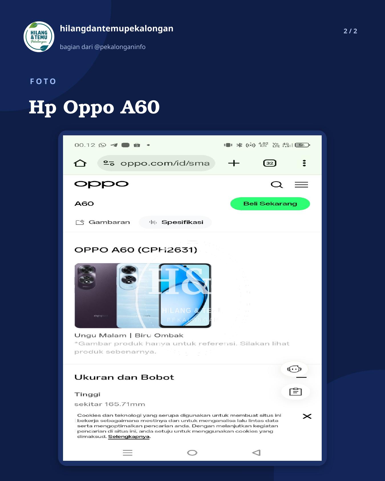 Slide 2 laporan Hp Oppo A60