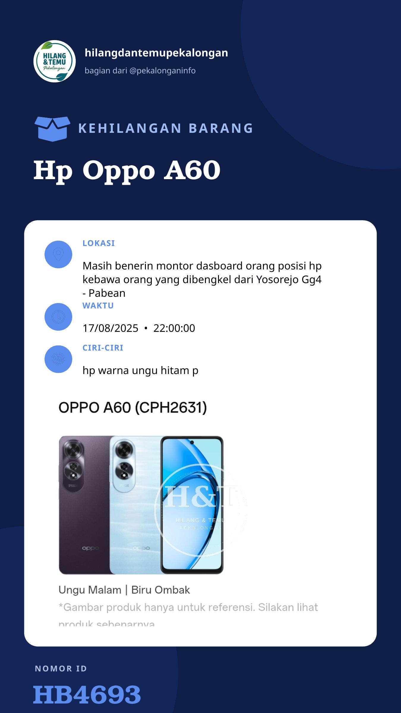 Story 9:16 laporan Hp Oppo A60