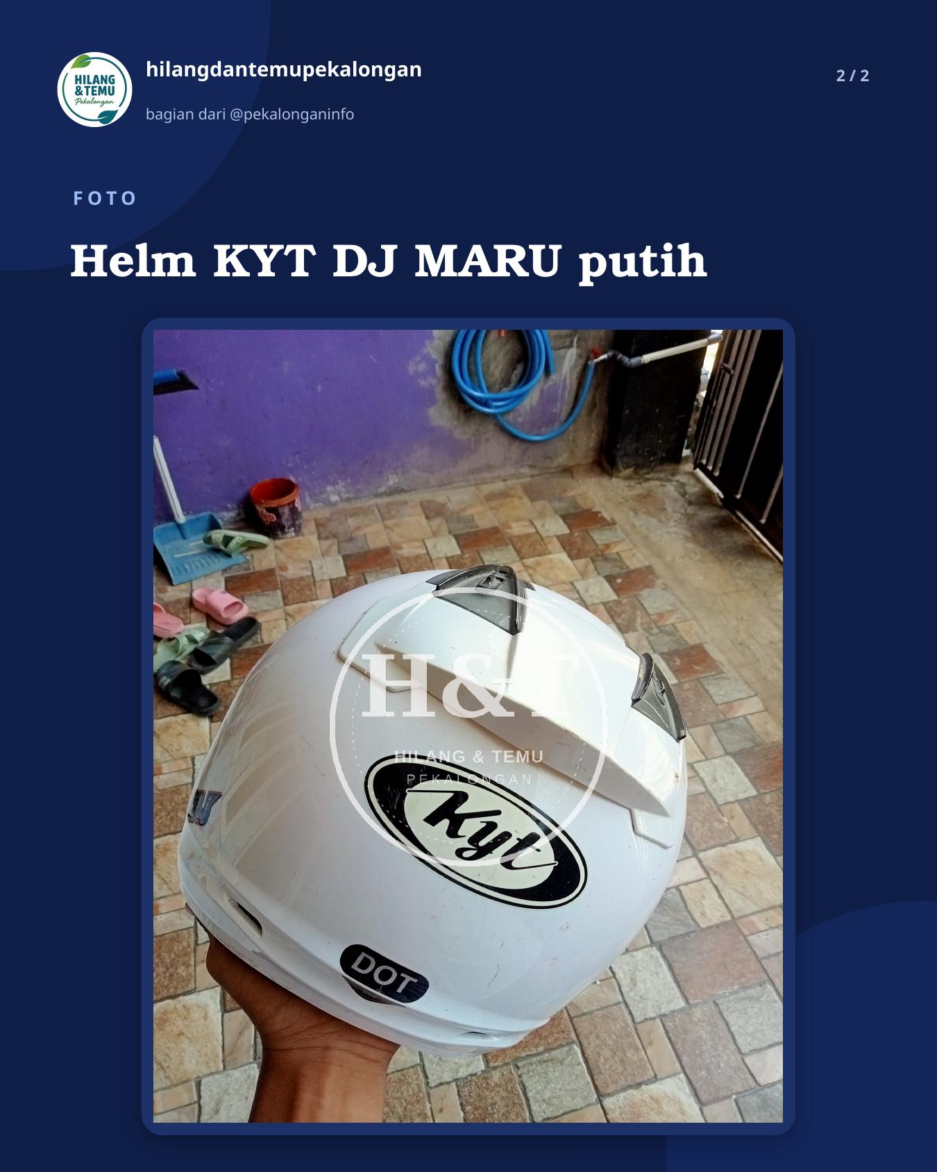 Slide 2 laporan Helm KYT DJ MARU putih