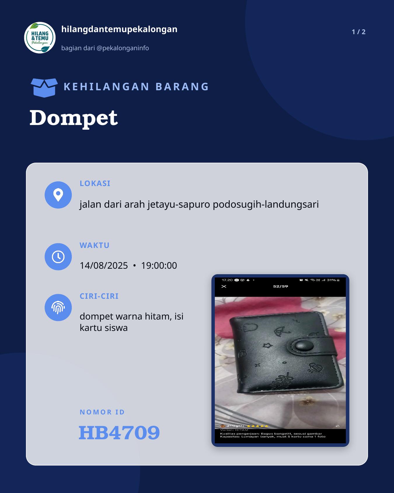 Slide 1 laporan Dompet