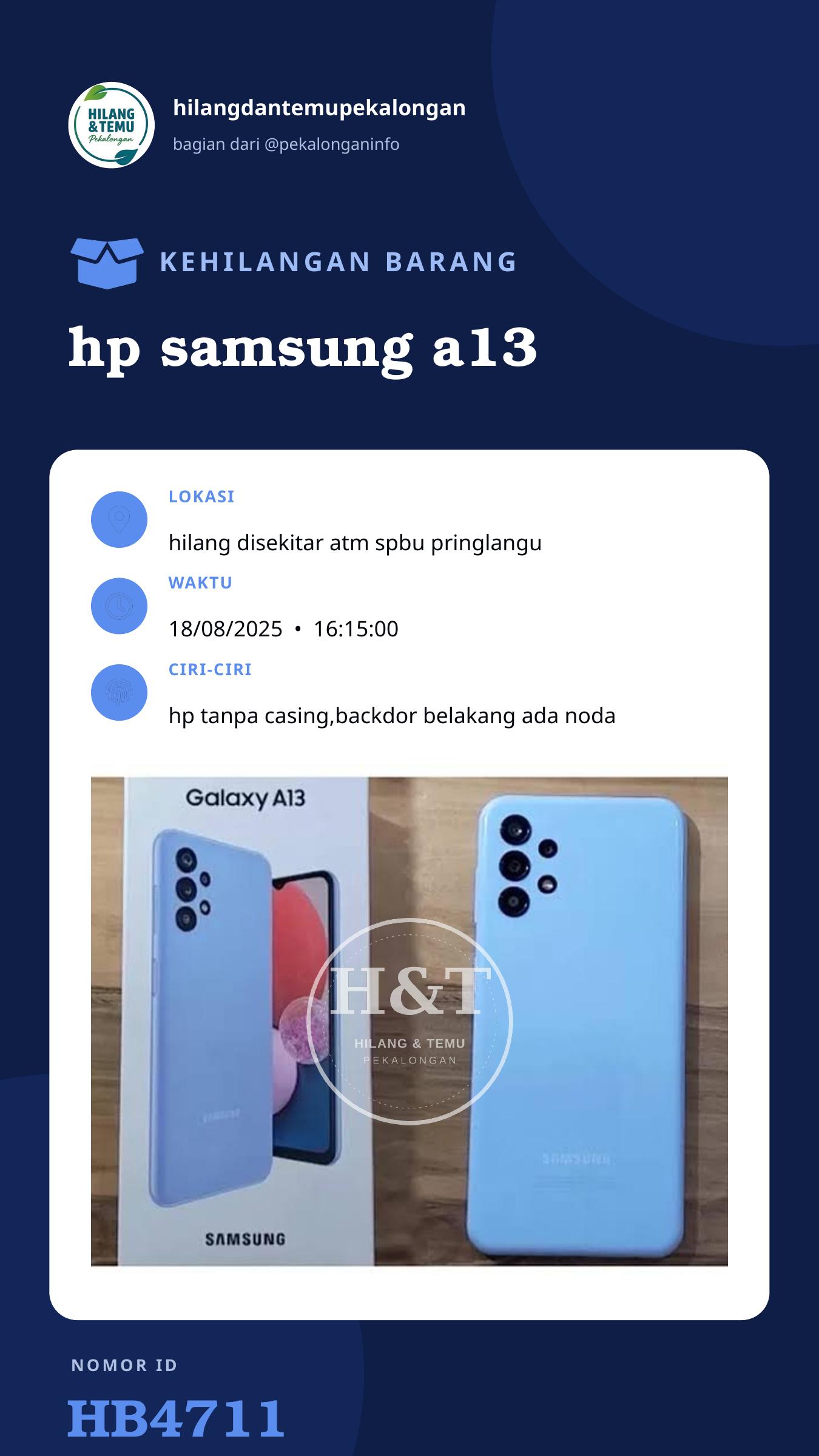 Story 9:16 laporan hp samsung a13