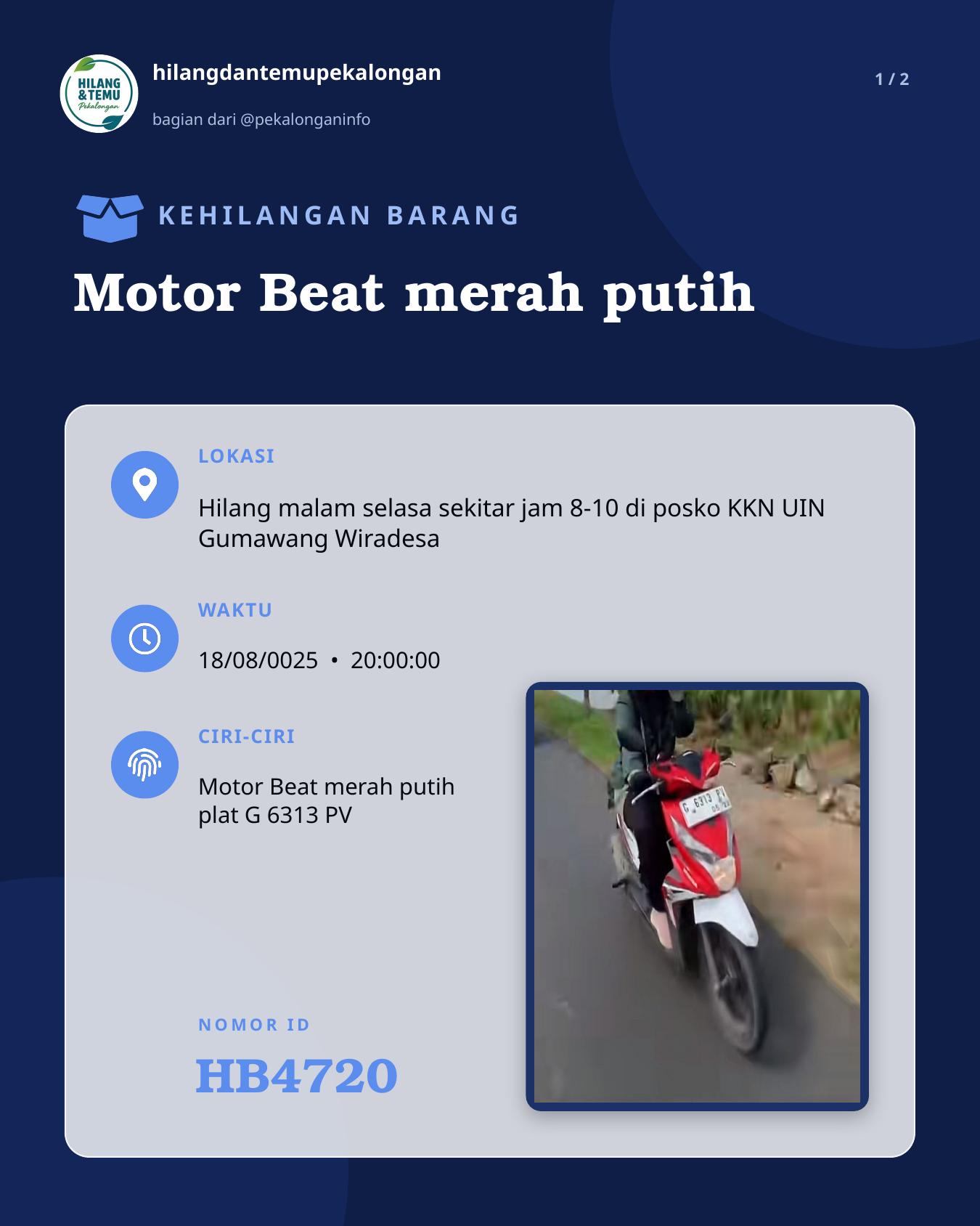 Slide 1 laporan Motor Beat merah putih