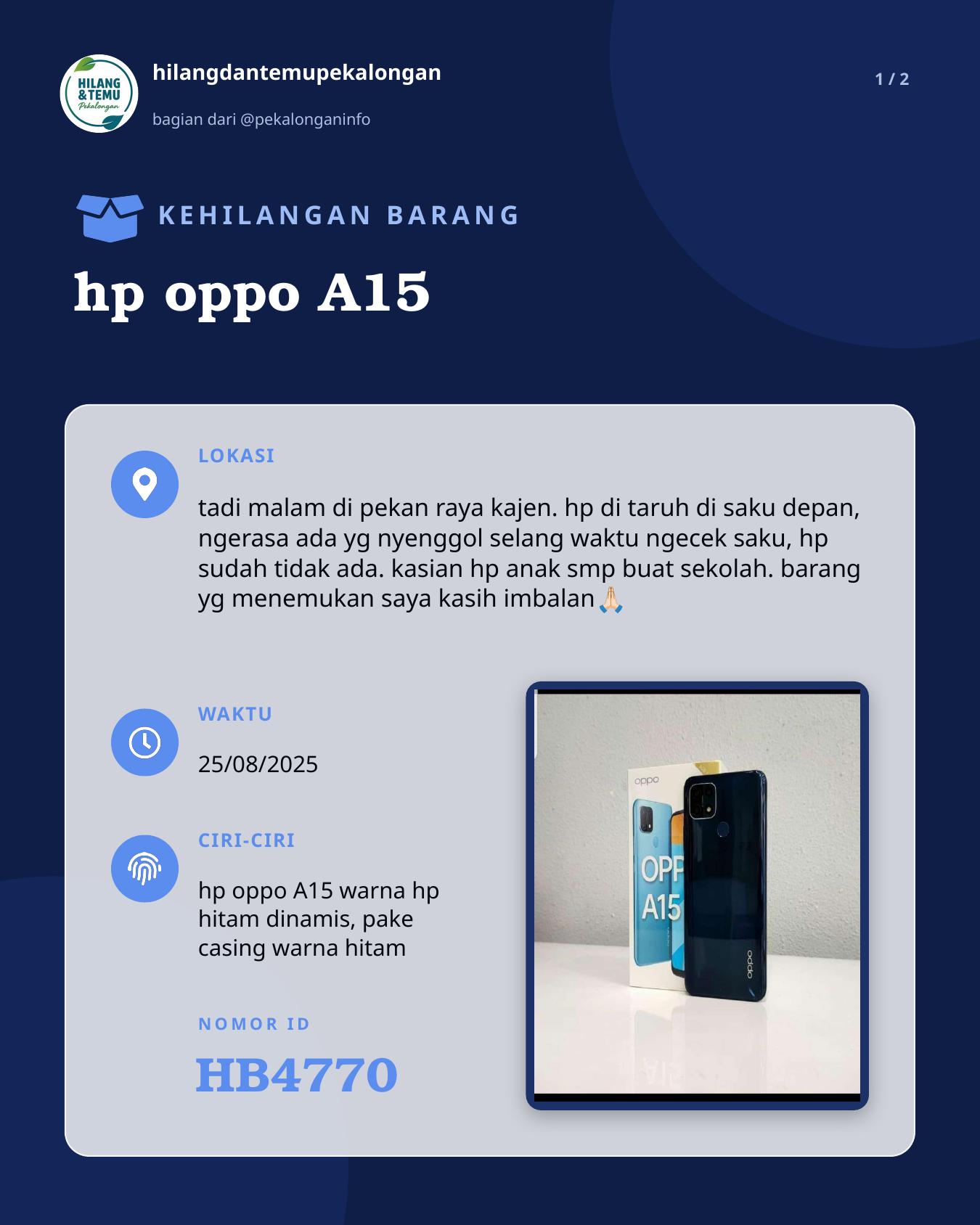 Slide 1 laporan hp oppo A15