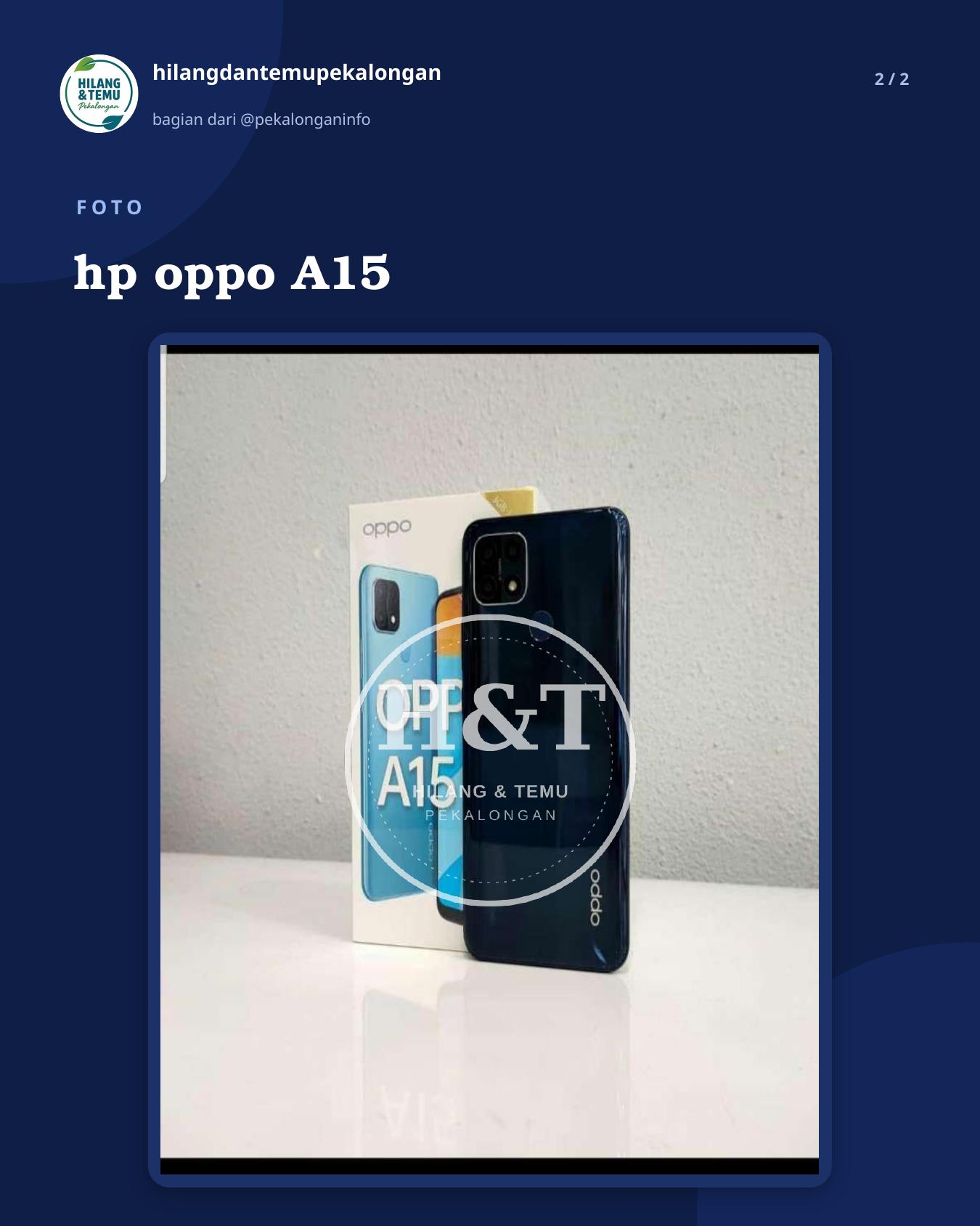 Slide 2 laporan hp oppo A15