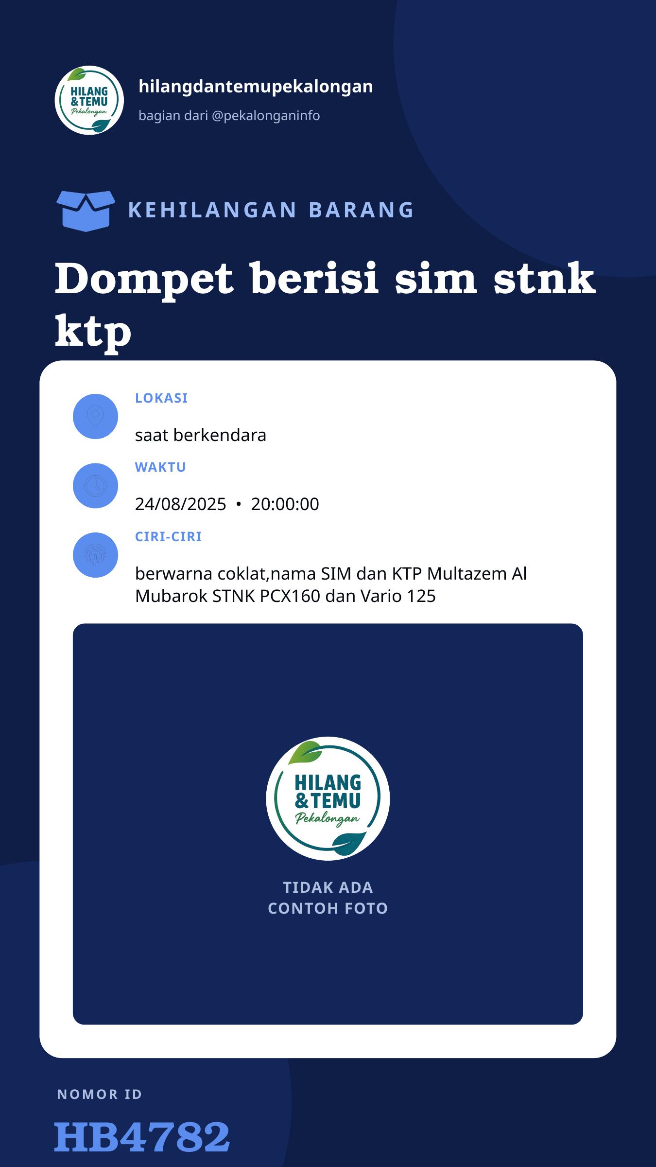 Story 9:16 laporan Dompet berisi sim stnk ktp