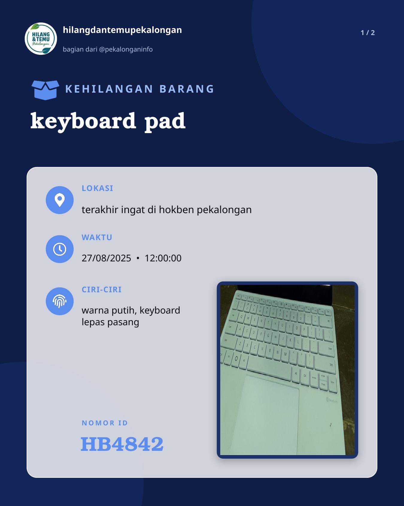 Slide 1 laporan keyboard pad