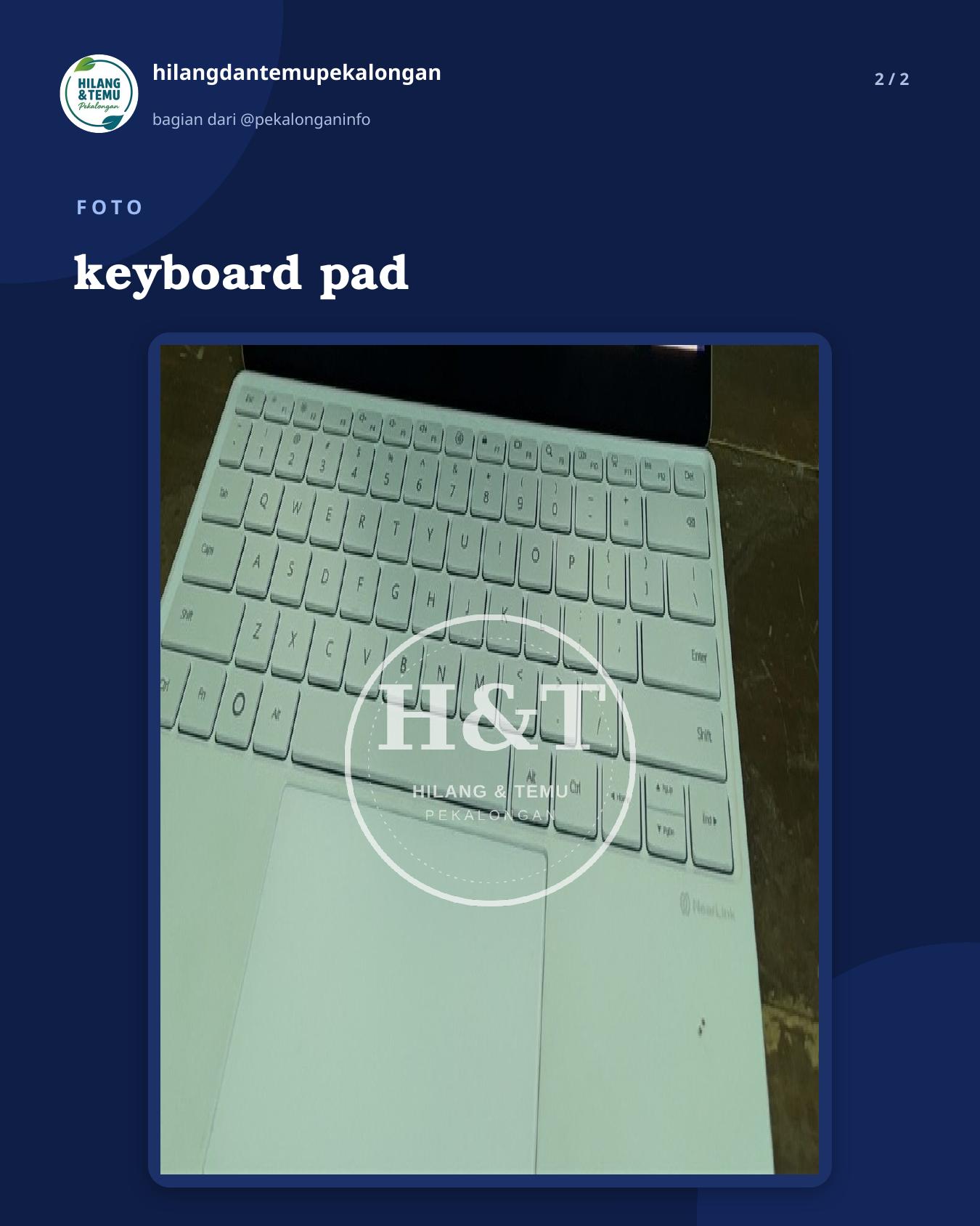Slide 2 laporan keyboard pad