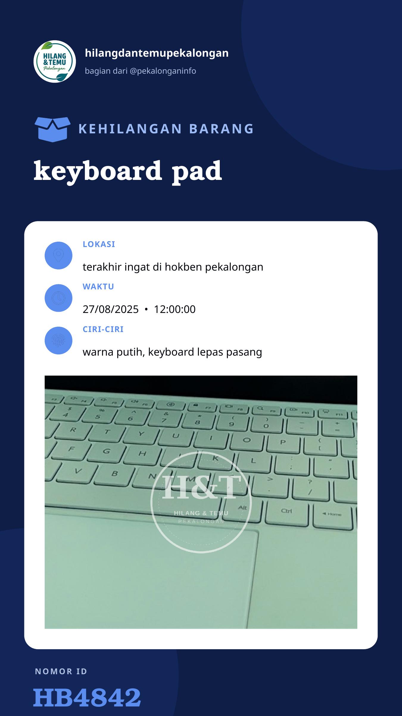 Story 9:16 laporan keyboard pad