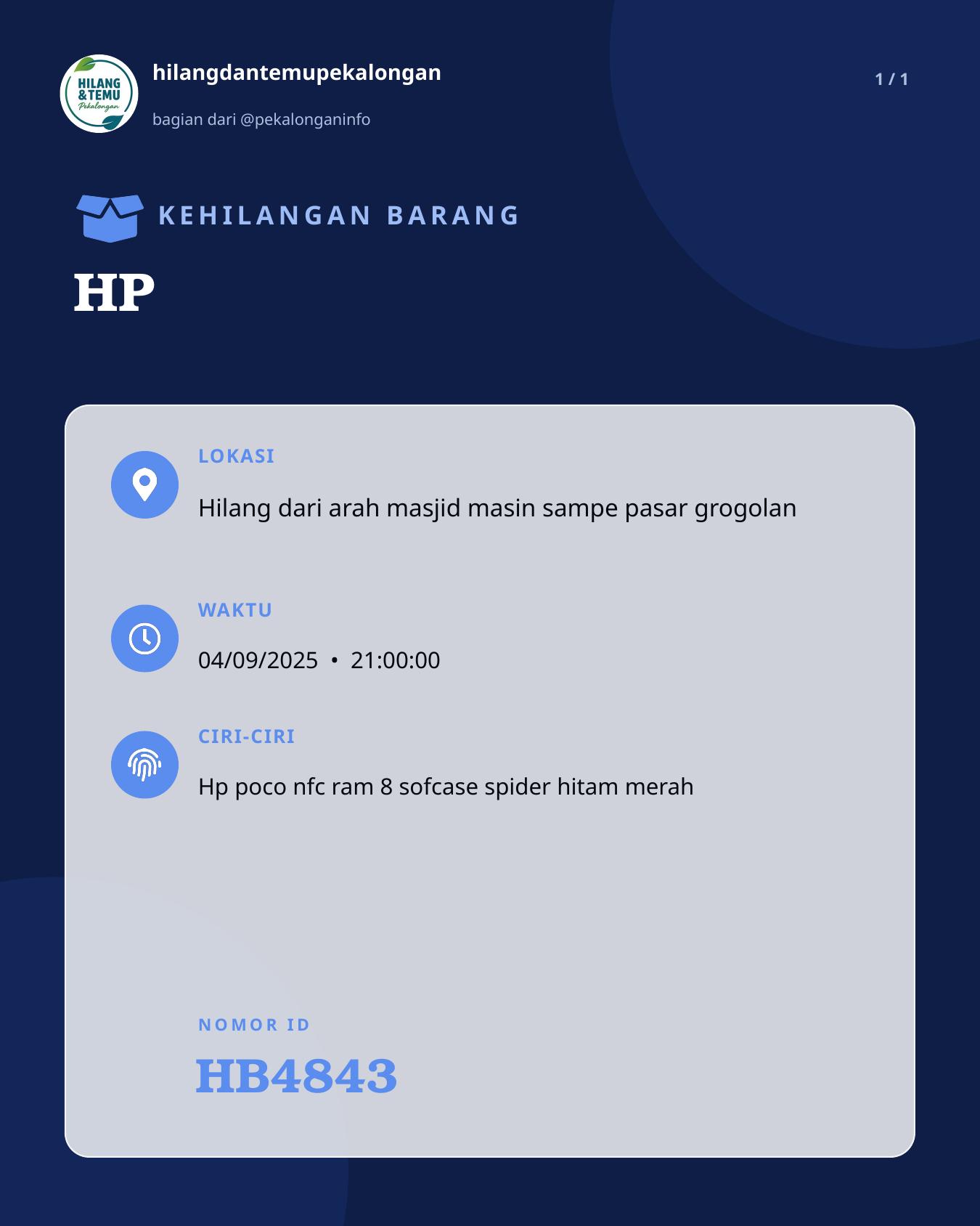 Slide laporan HP (HB4843)