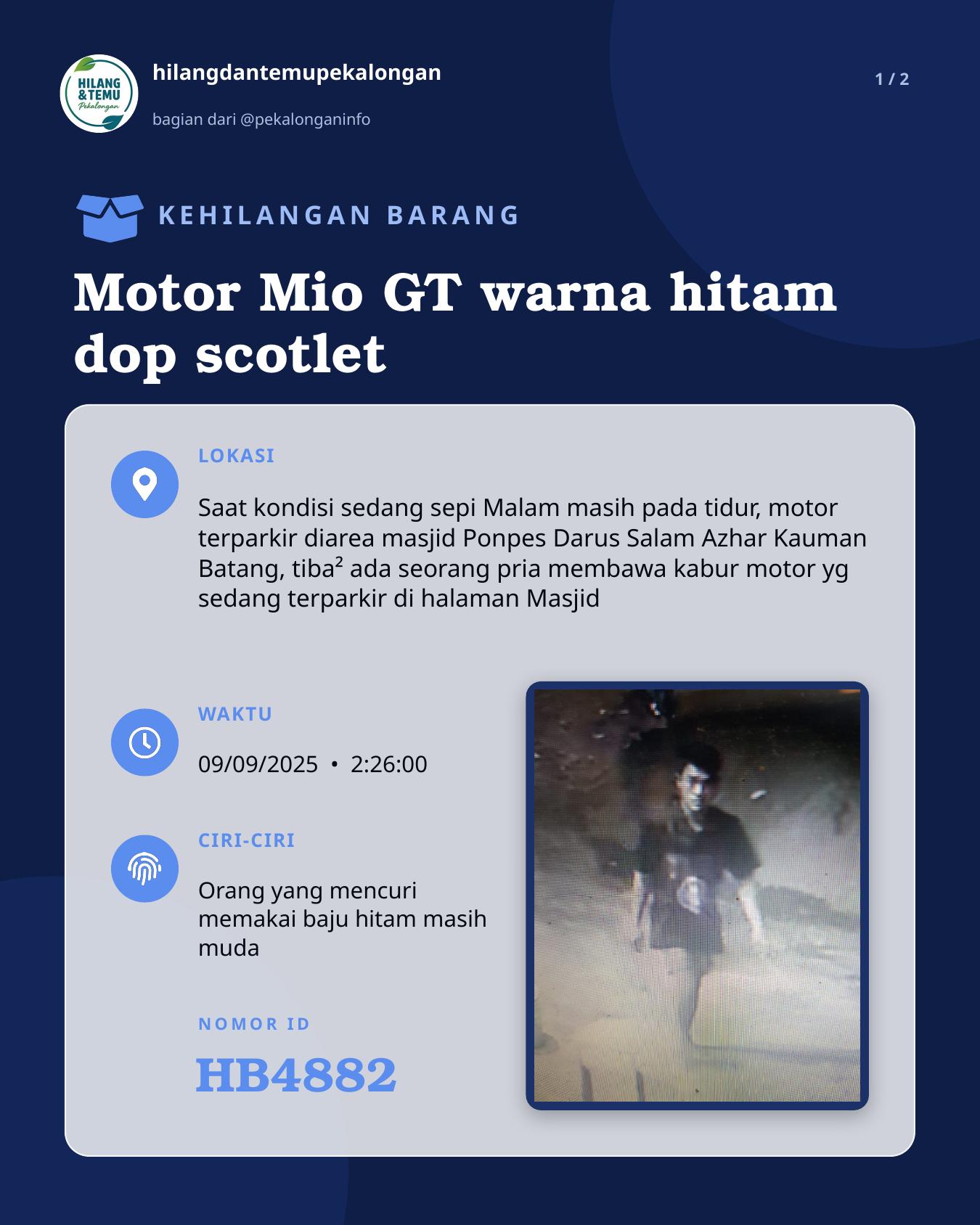 Slide 1 laporan Motor Mio GT warna hitam dop scotlet