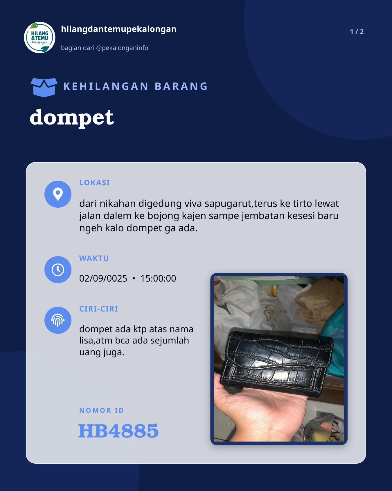 Slide 1 laporan dompet