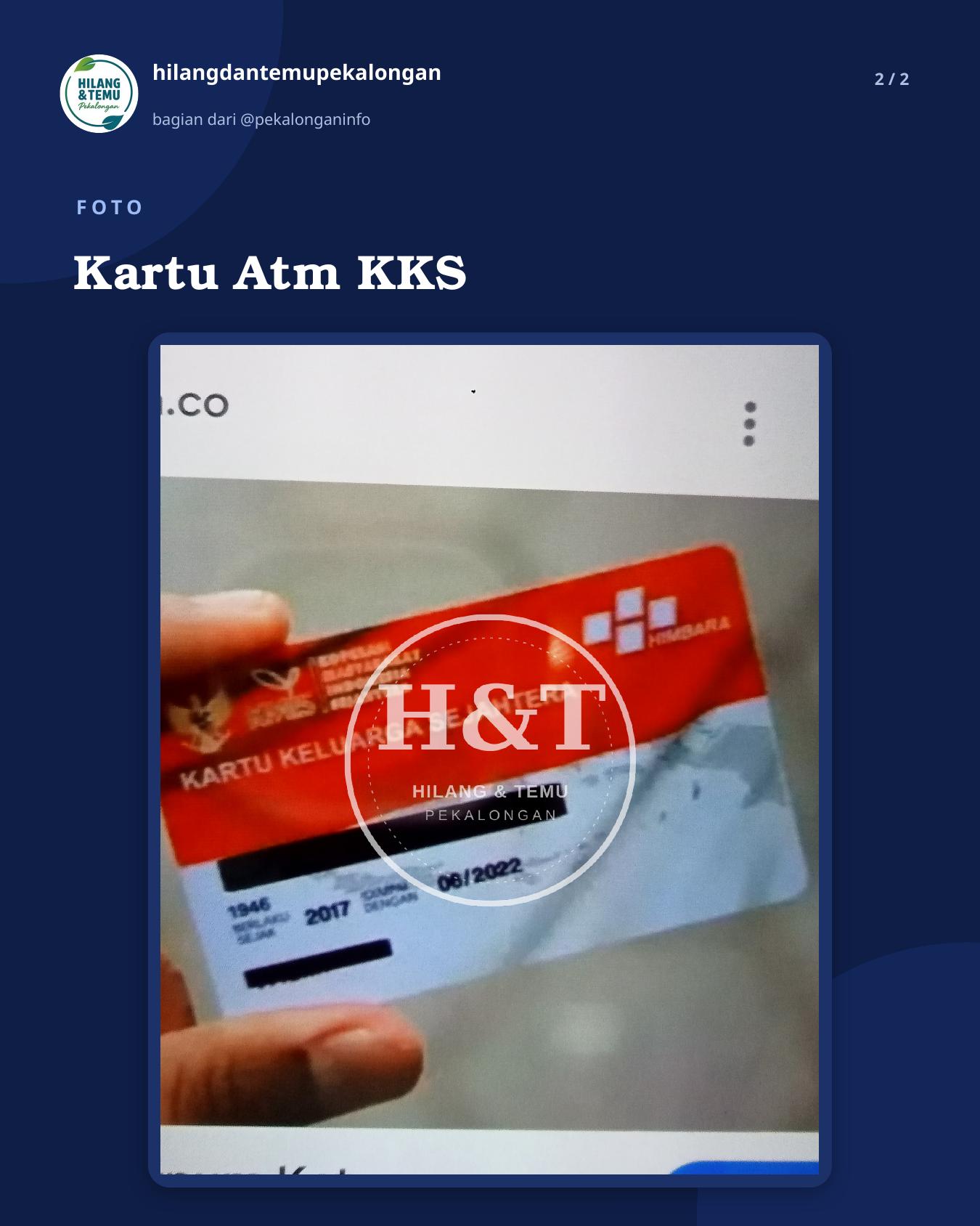 Slide 2 laporan Kartu Atm KKS