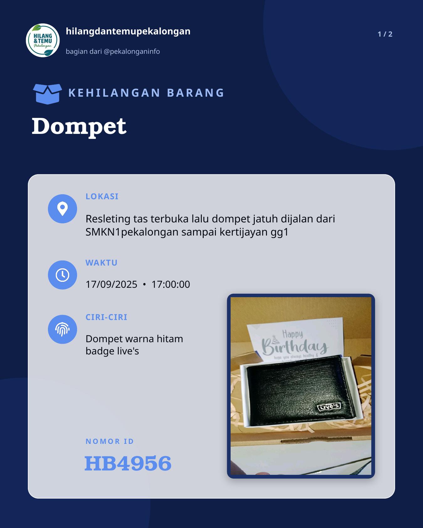 Slide 1 laporan Dompet