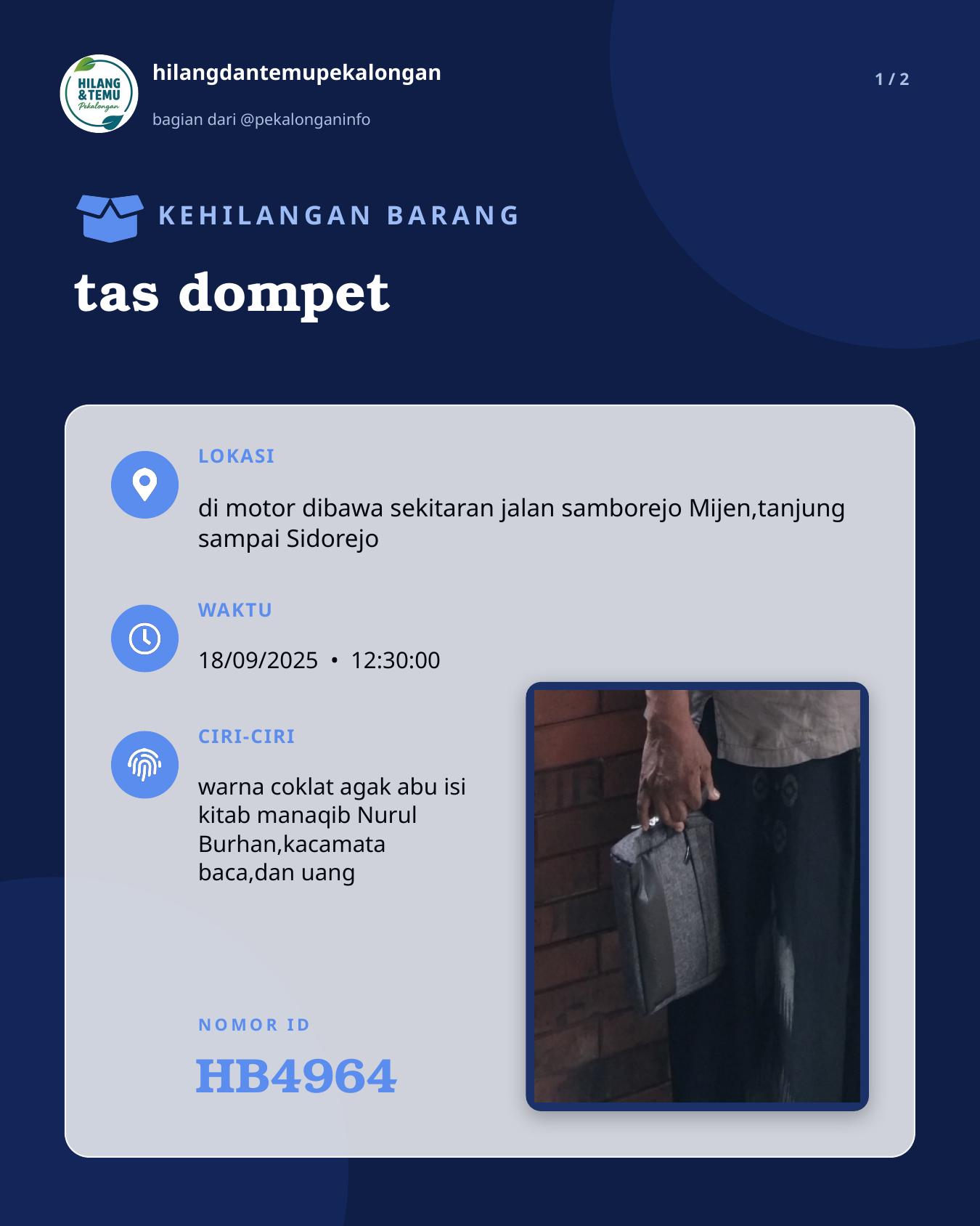 Slide 1 laporan tas dompet