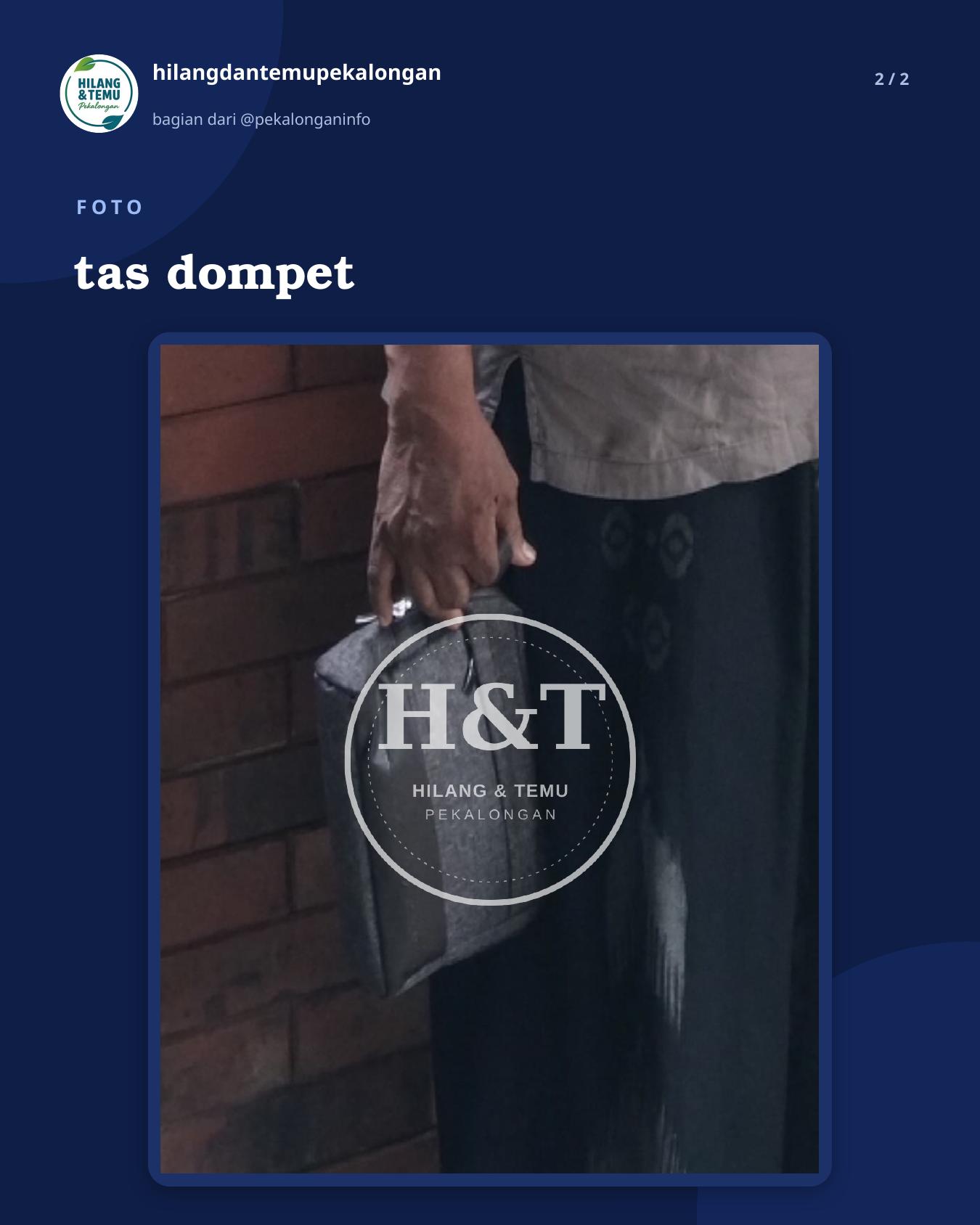 Slide 2 laporan tas dompet