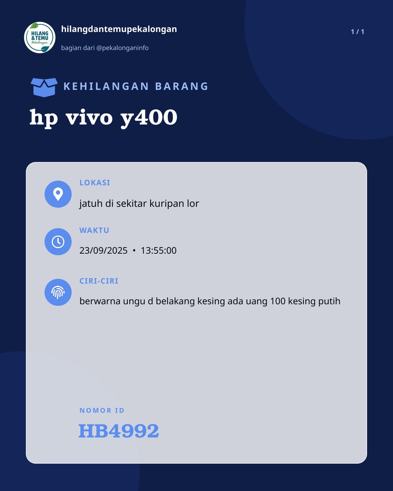 Slide laporan hp vivo y400 (HB4992)