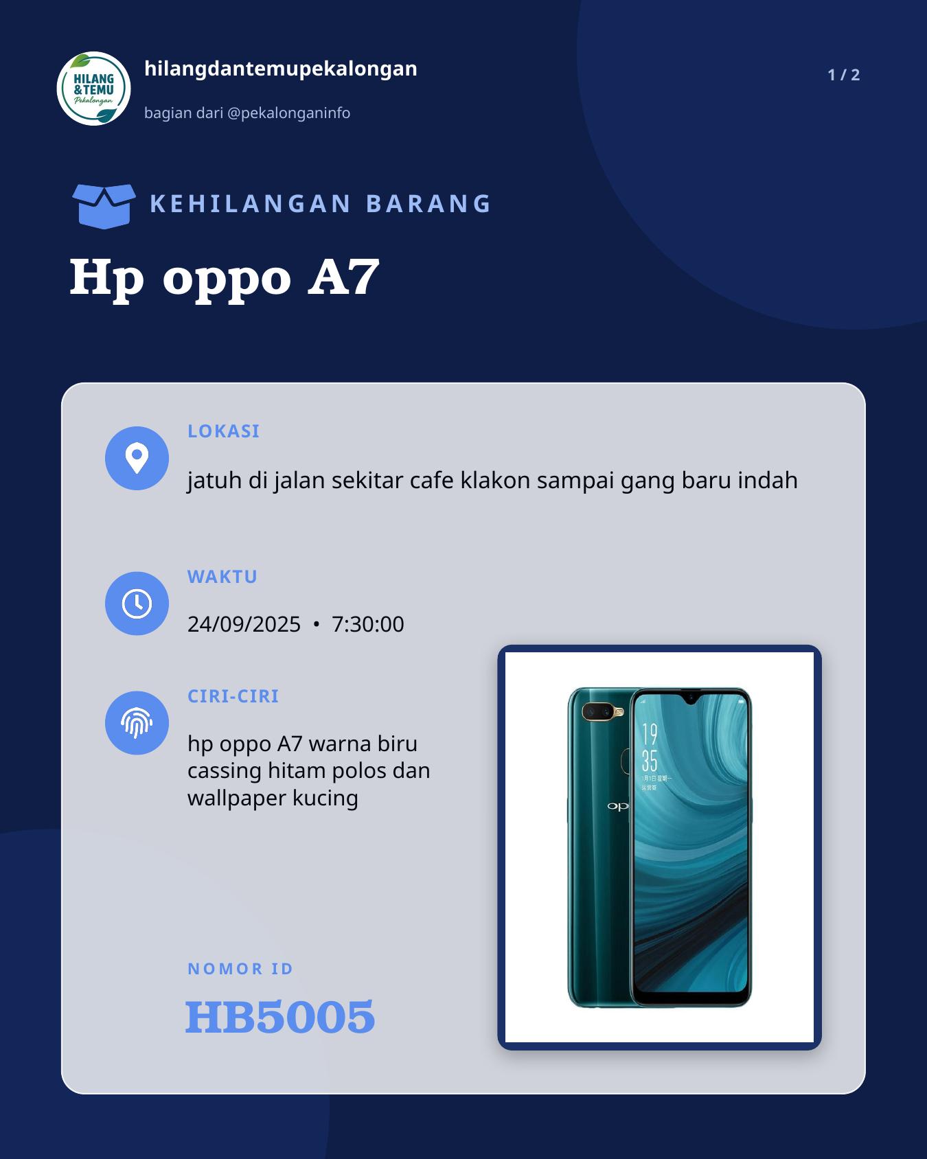 Slide 1 laporan Hp oppo A7