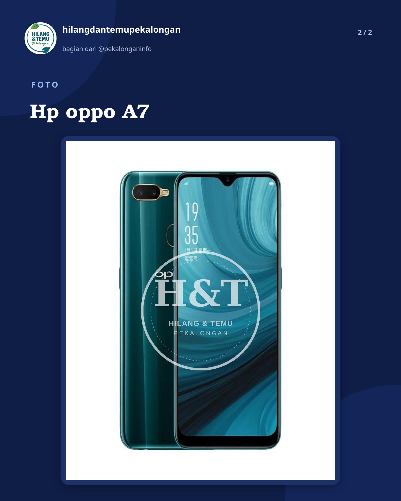Slide 2 laporan Hp oppo A7