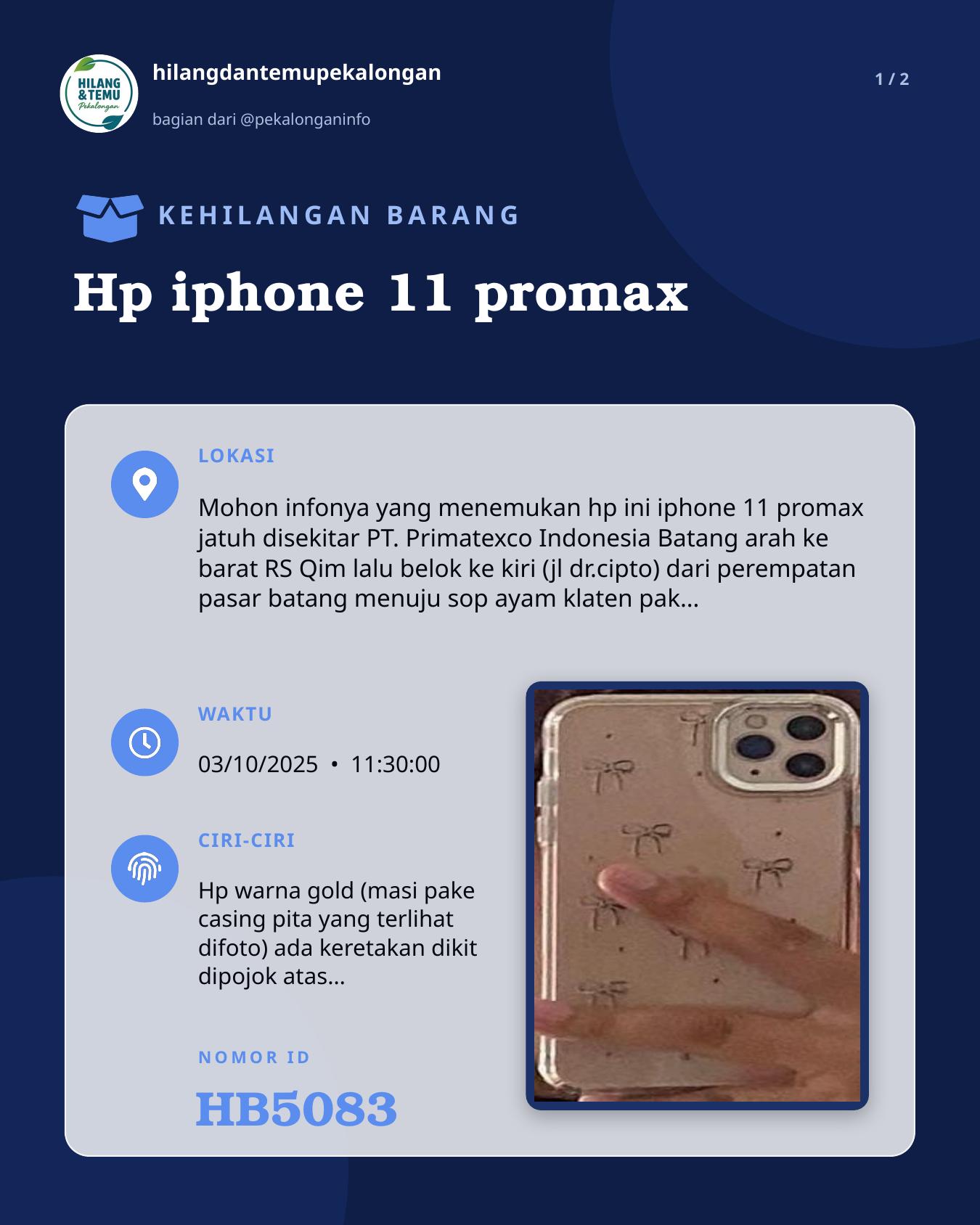 Slide 1 laporan Hp iphone 11 promax
