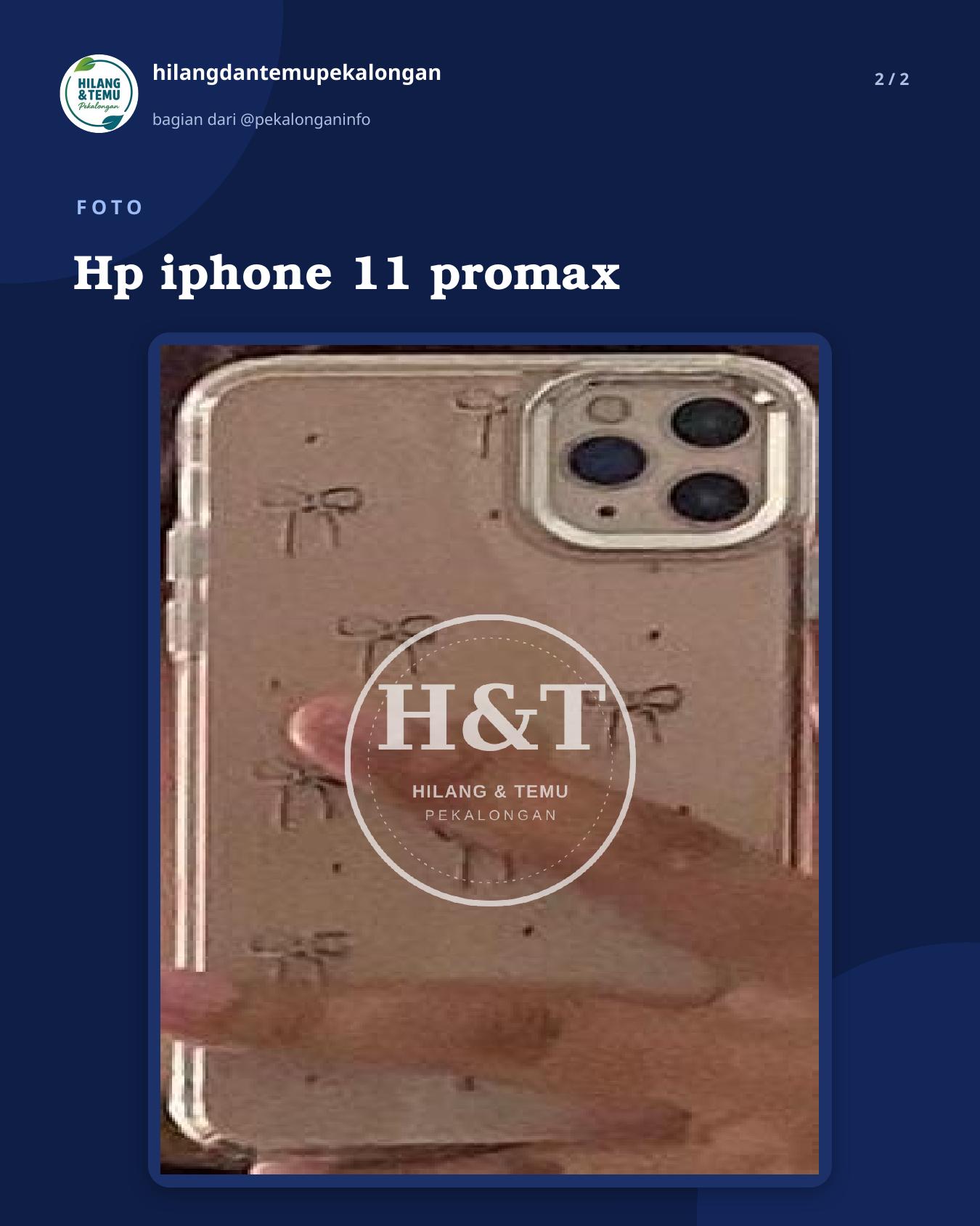 Slide 2 laporan Hp iphone 11 promax