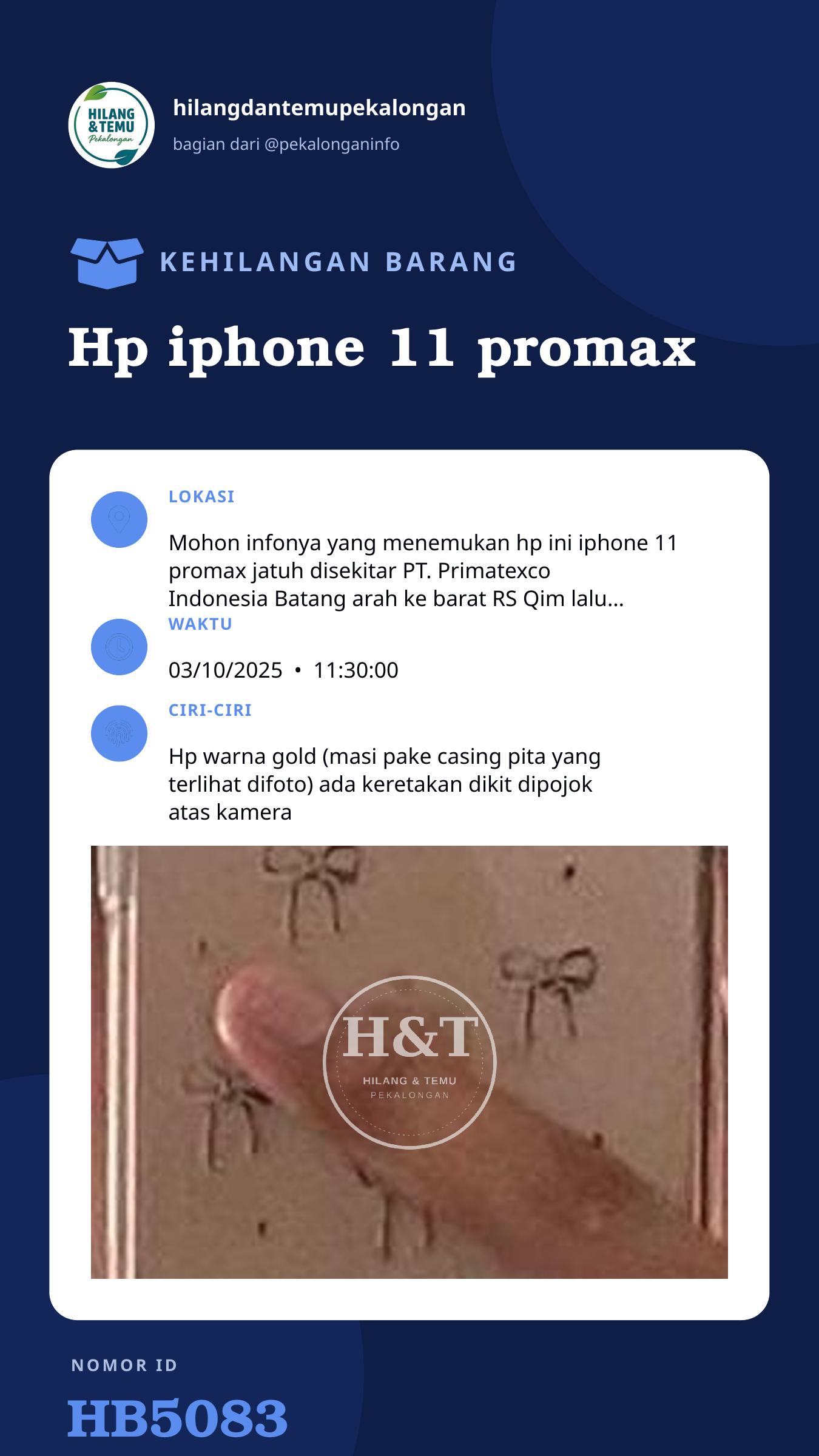 Story 9:16 laporan Hp iphone 11 promax
