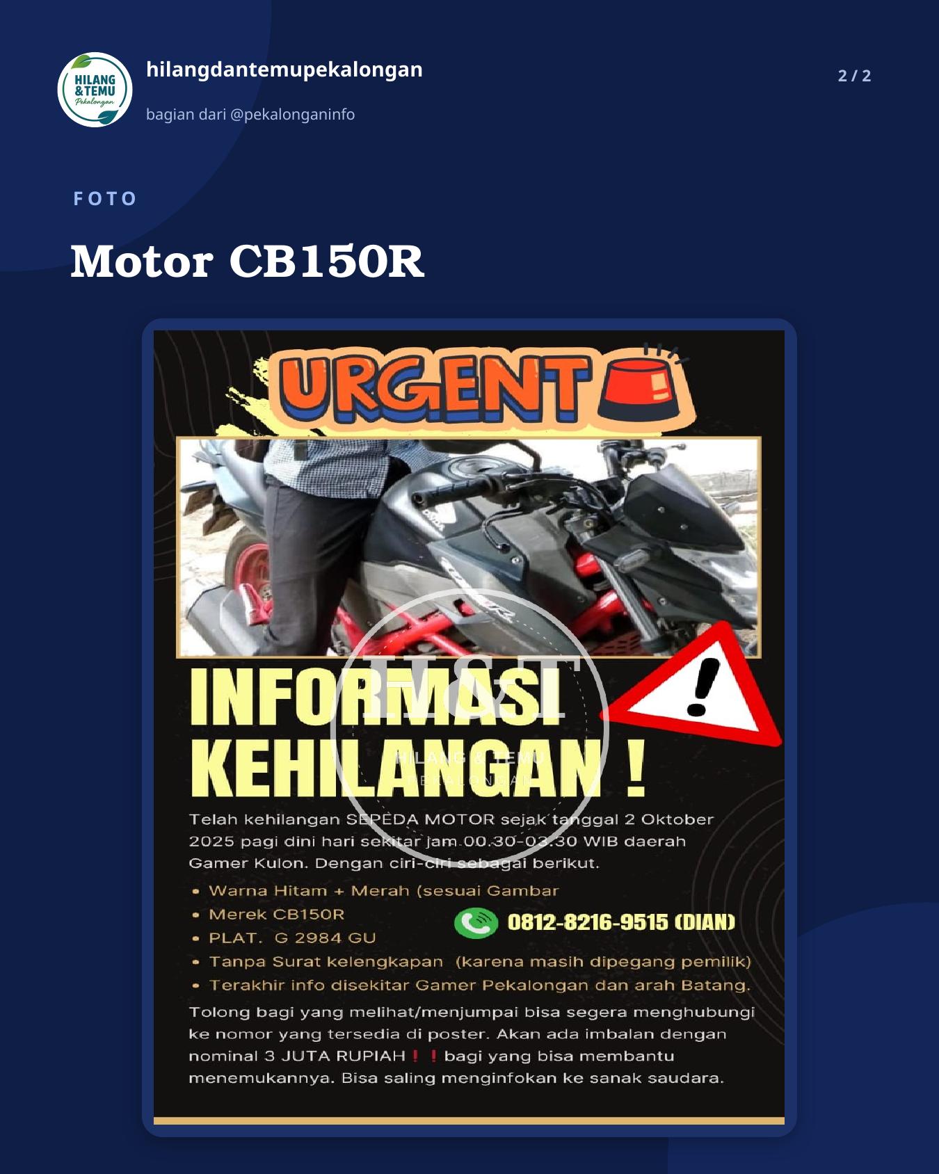 Slide 2 laporan Motor CB150R