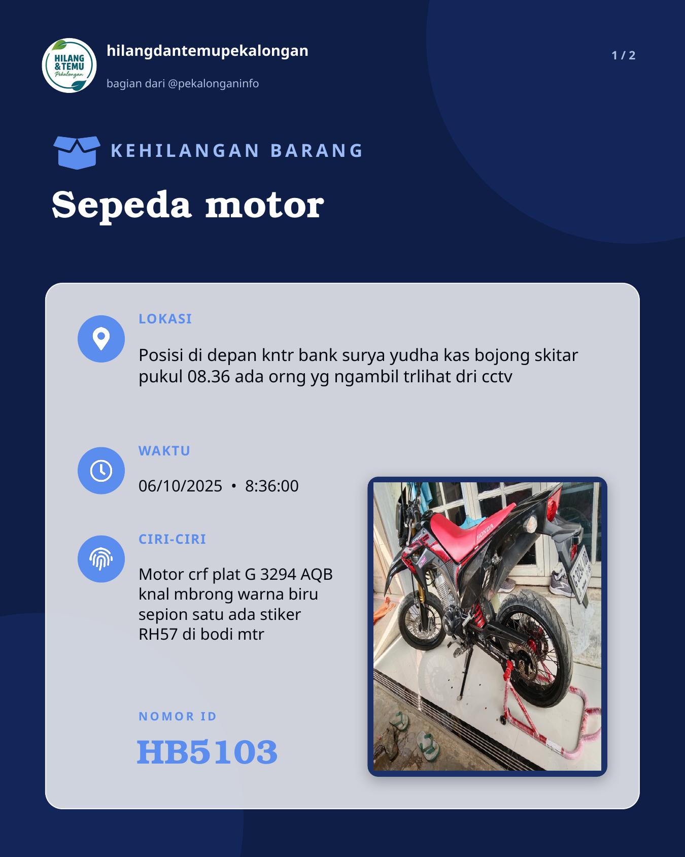 Slide 1 laporan Sepeda motor
