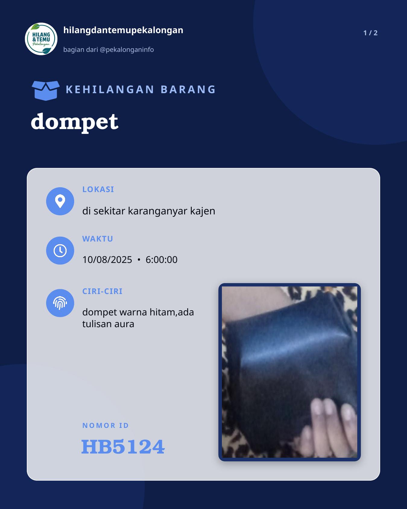 Slide 1 laporan dompet