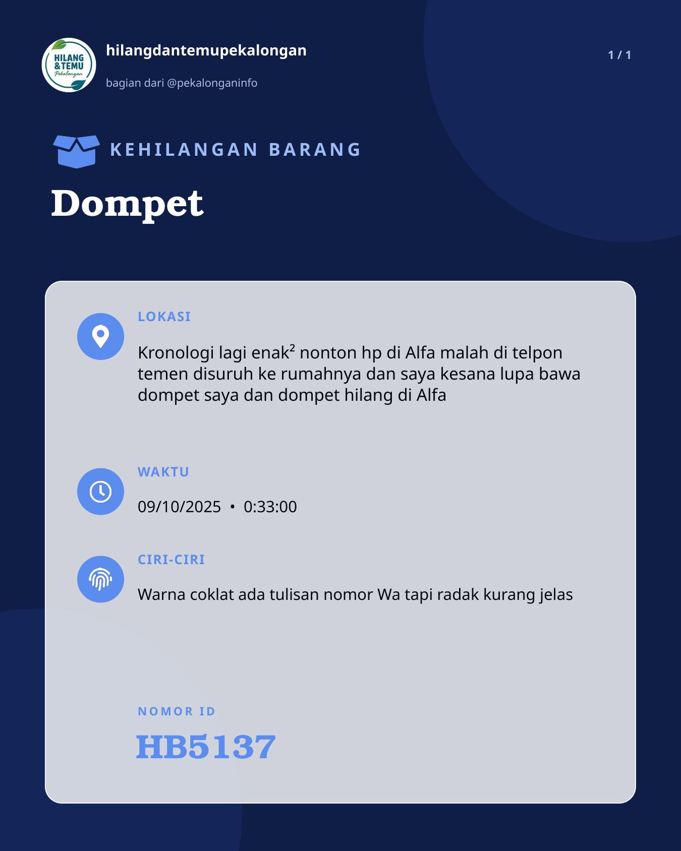 Slide laporan Dompet (HB5137)