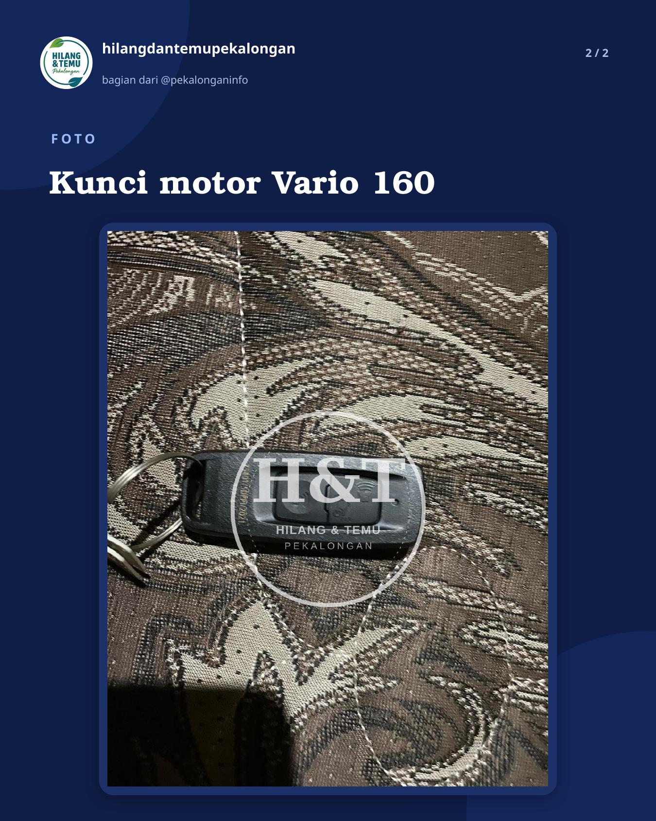 Slide 2 laporan Kunci motor Vario 160