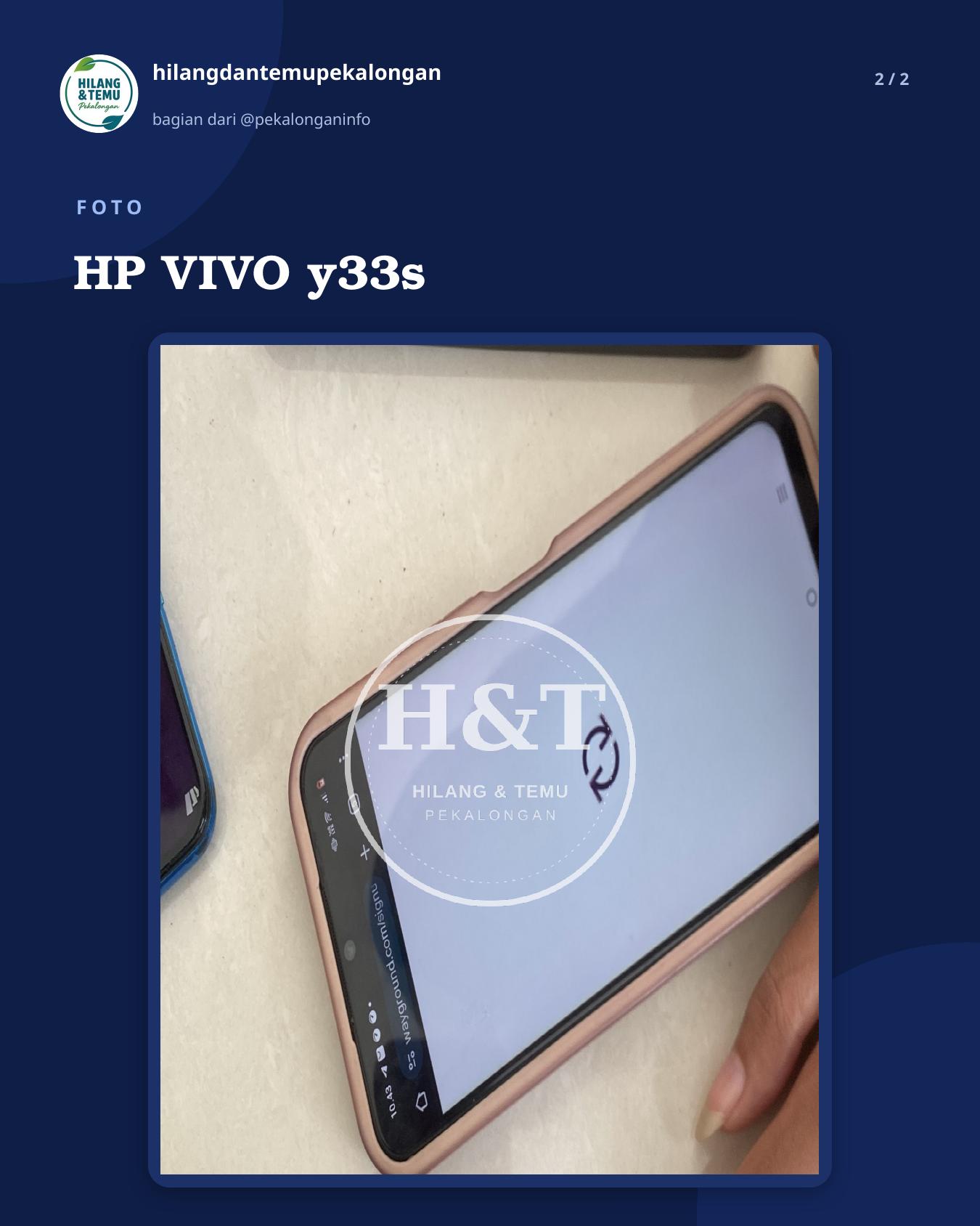 Slide 2 laporan HP VIVO y33s